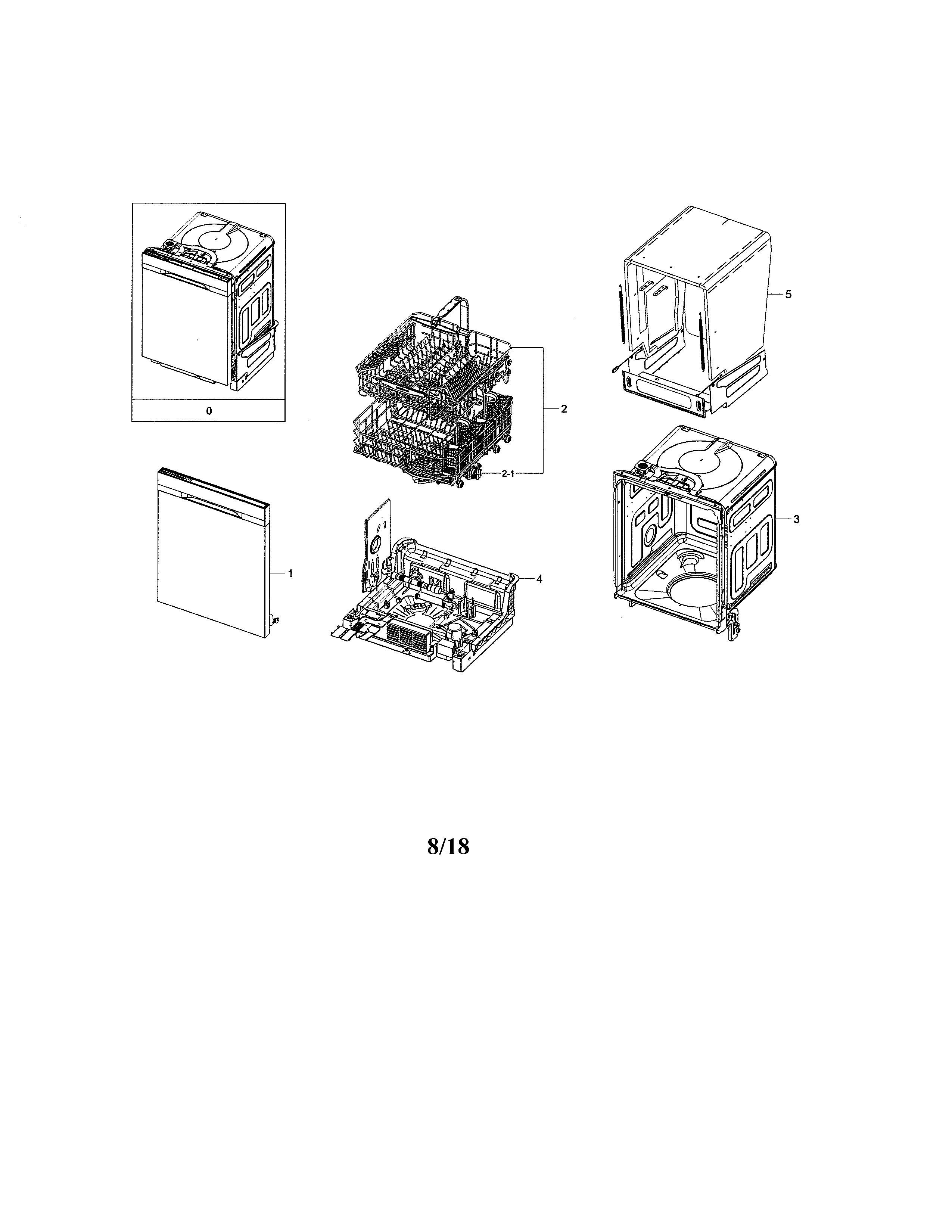 Samsung DW80K5050US/AA-03 main unit diagram
