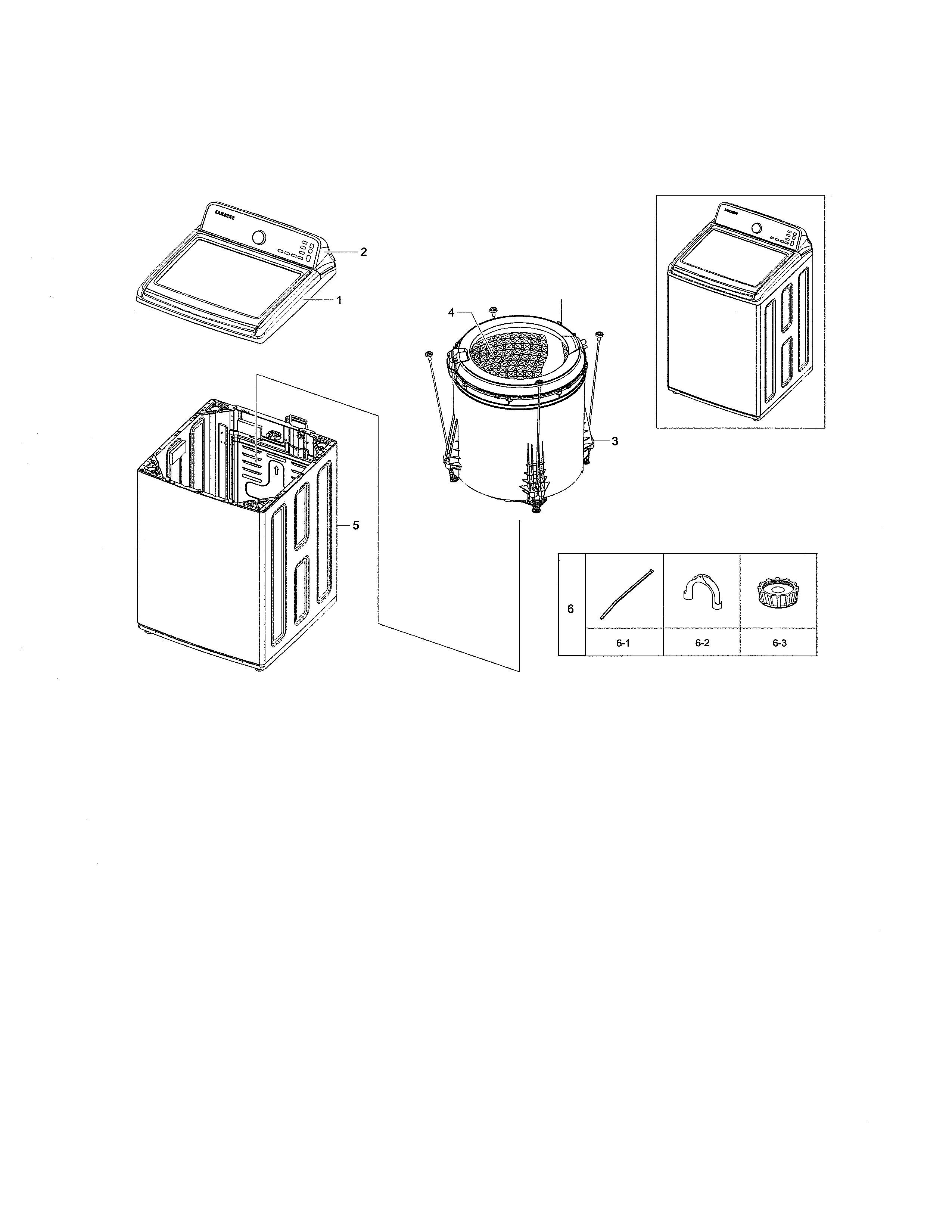 Samsung WA45M7050AW/A4-04 main unit diagram
