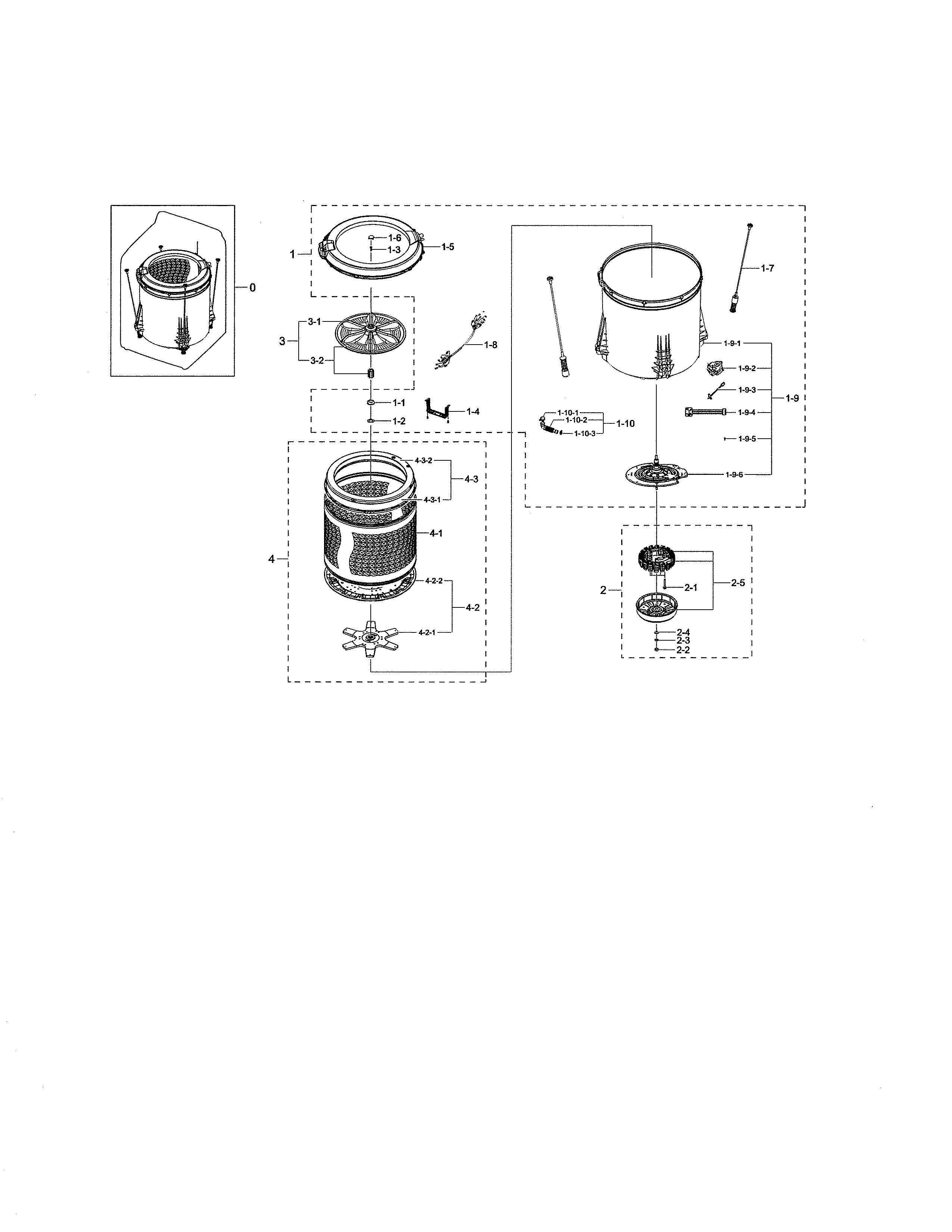 Samsung WA50K8600AV/AA-00 tub diagram