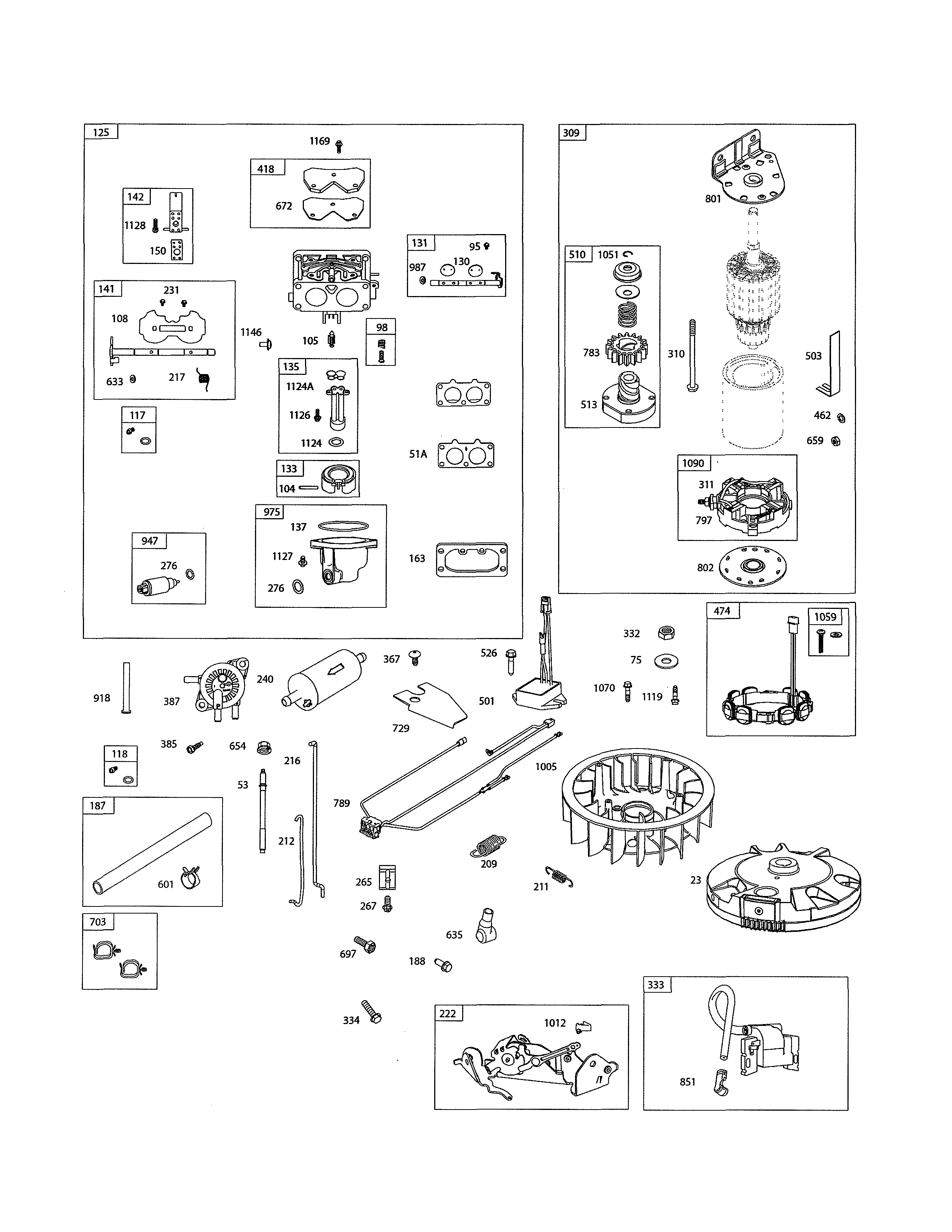 Craftsman 960420222 carburetor/motor-starter diagram