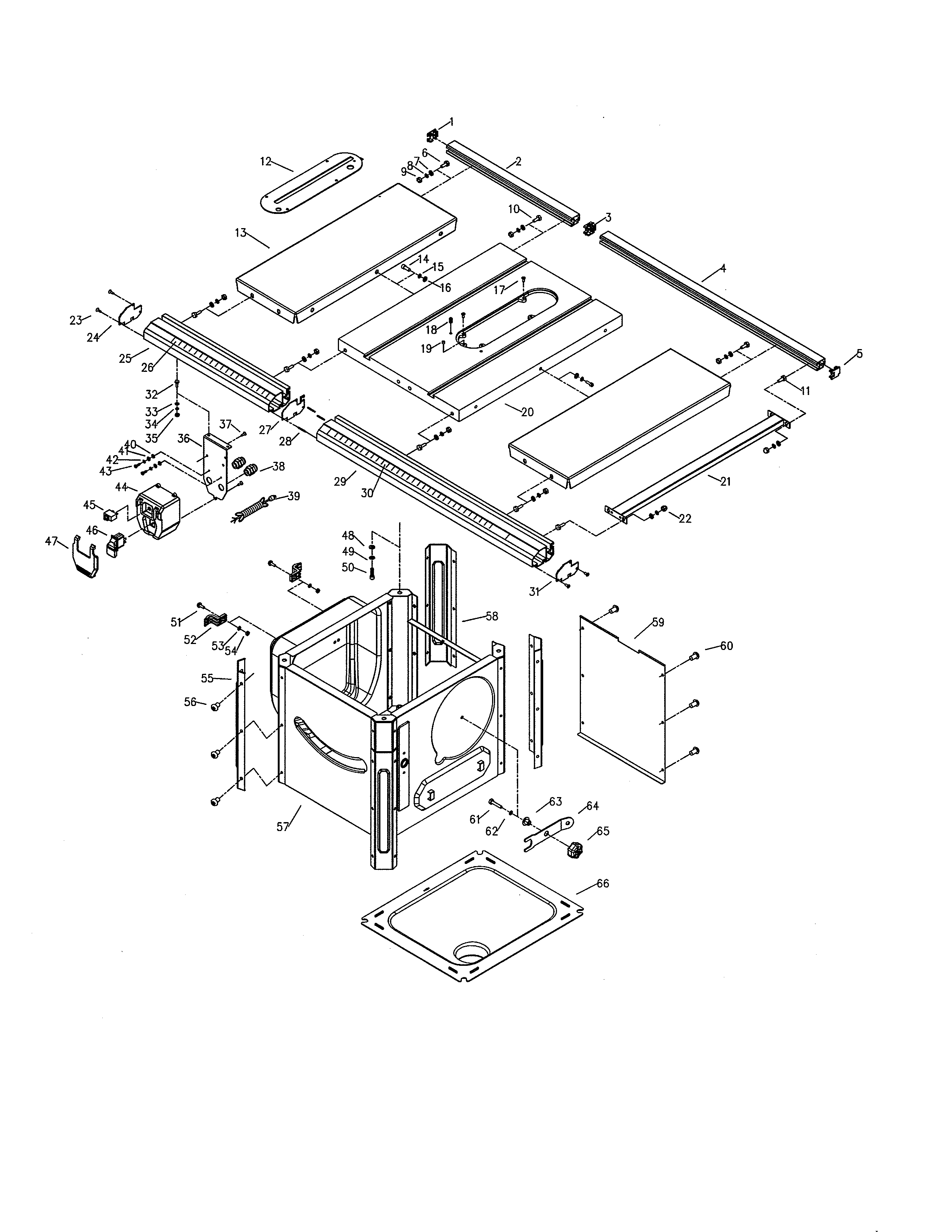 Craftsman 12458833 scale/table/box base diagram