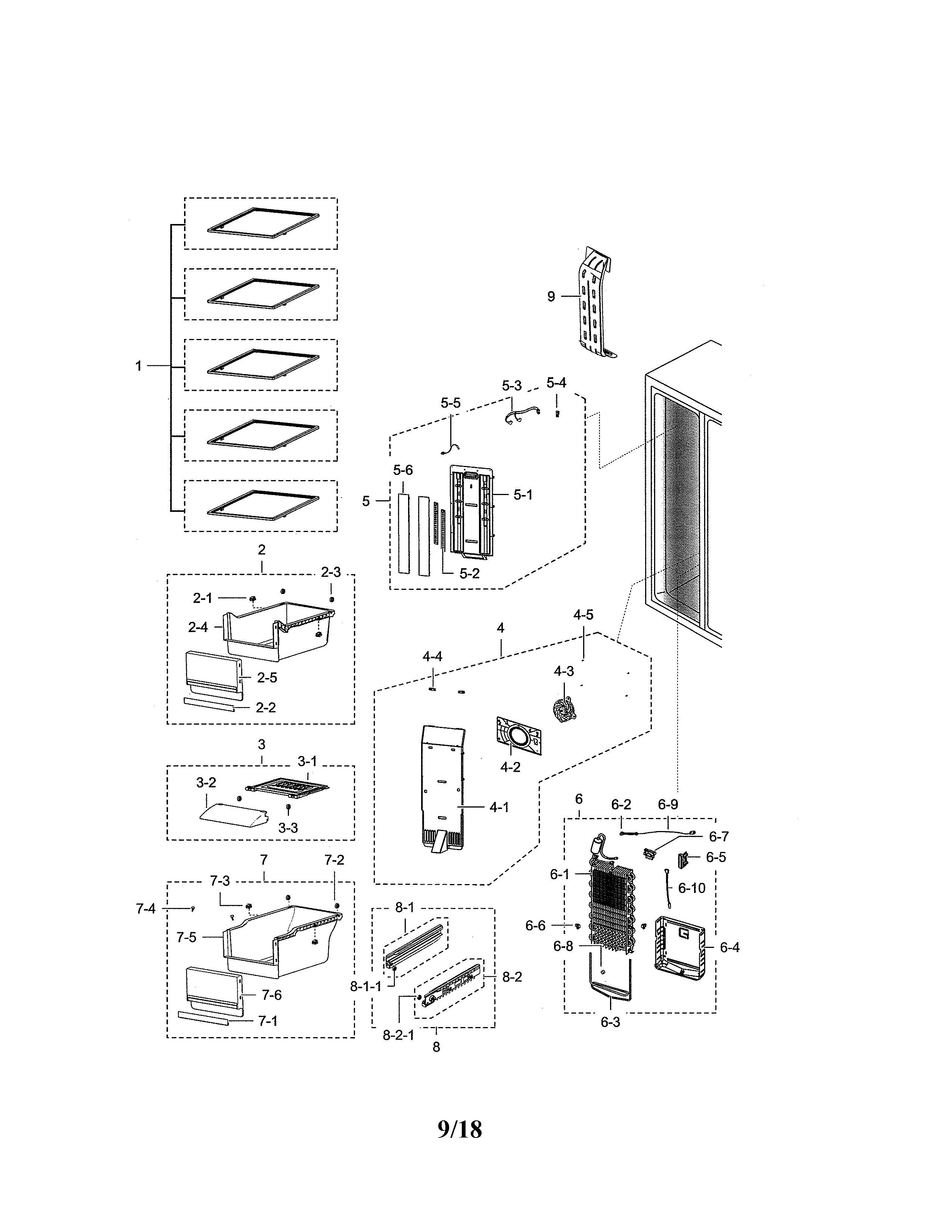 Samsung RSG307AABP/XAA-04 freezer diagram
