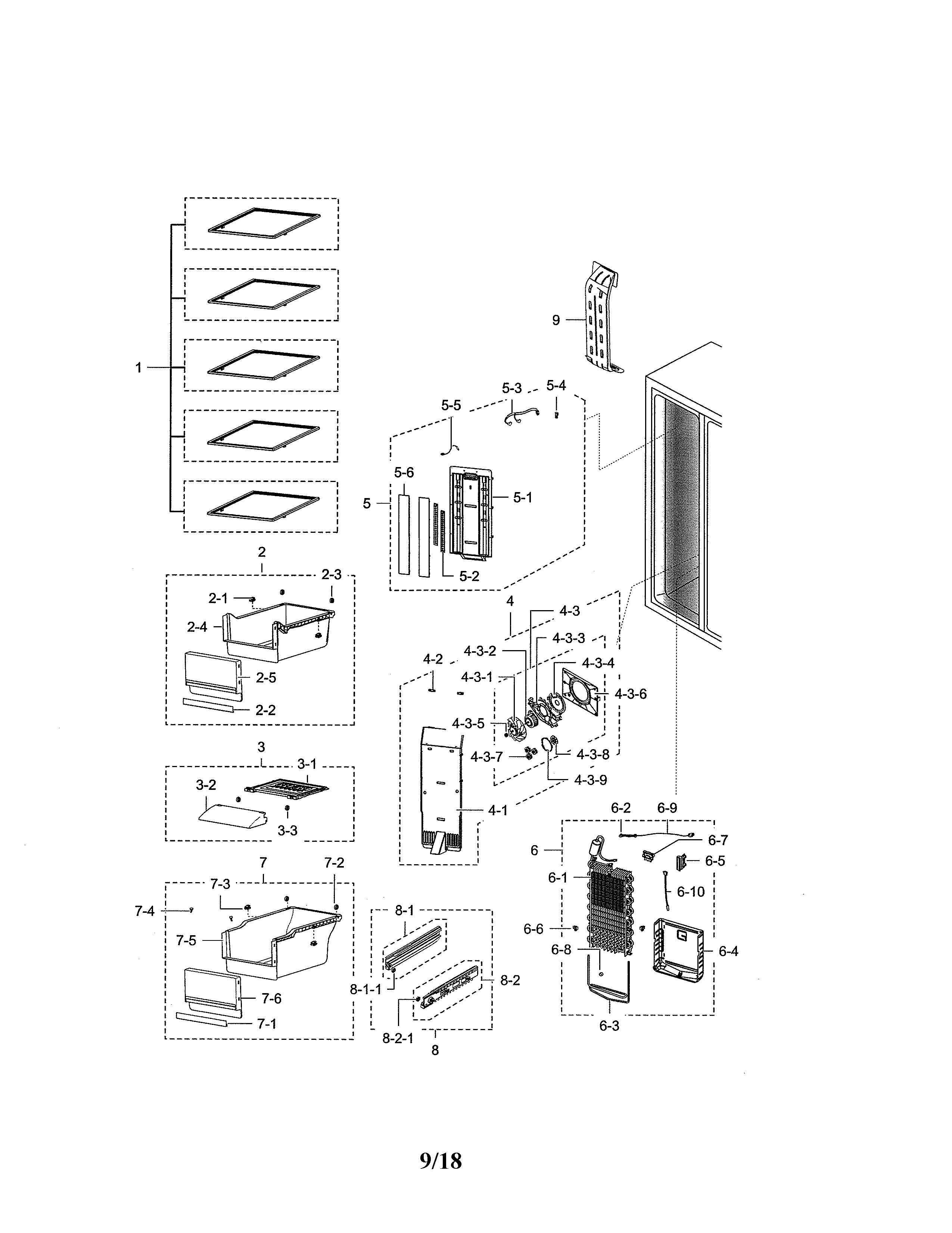 Samsung RSG307AABP/XAA-02 freezer diagram