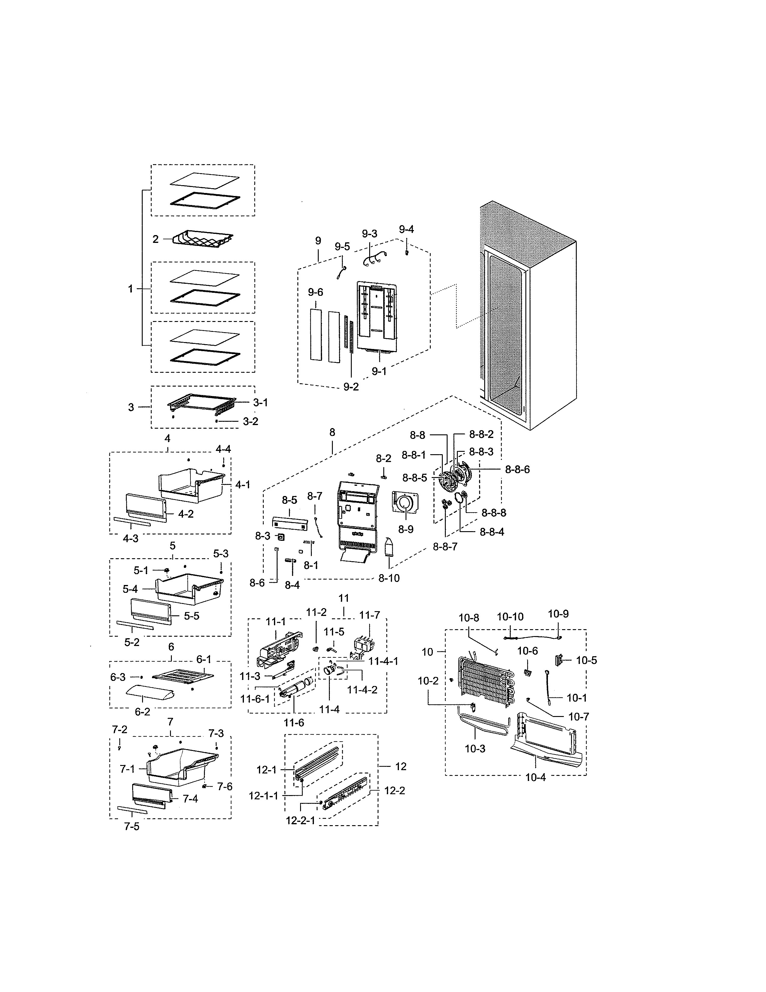 Samsung RSG307AABP/XAA-02 fridge diagram