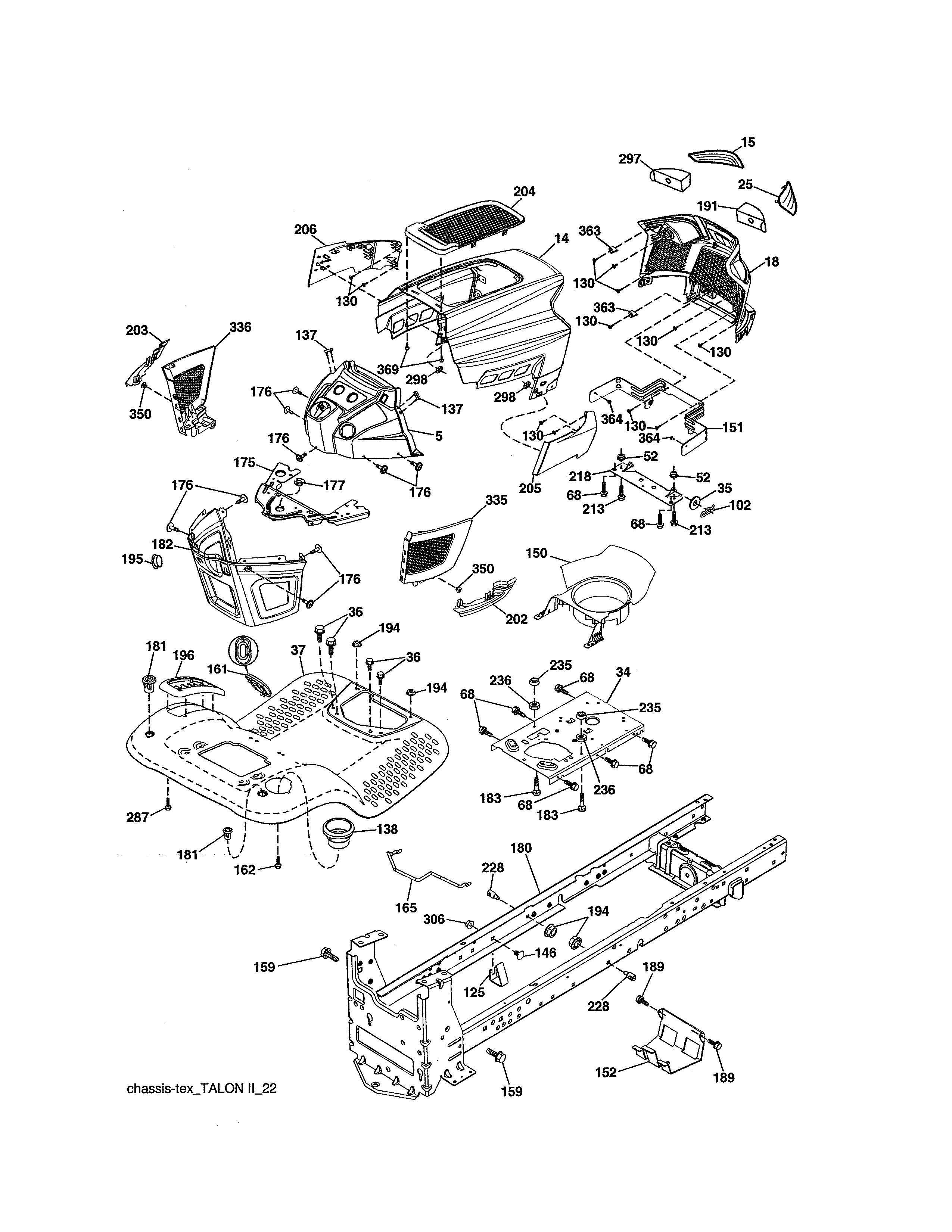 Craftsman 917273900 chassis assembly diagram