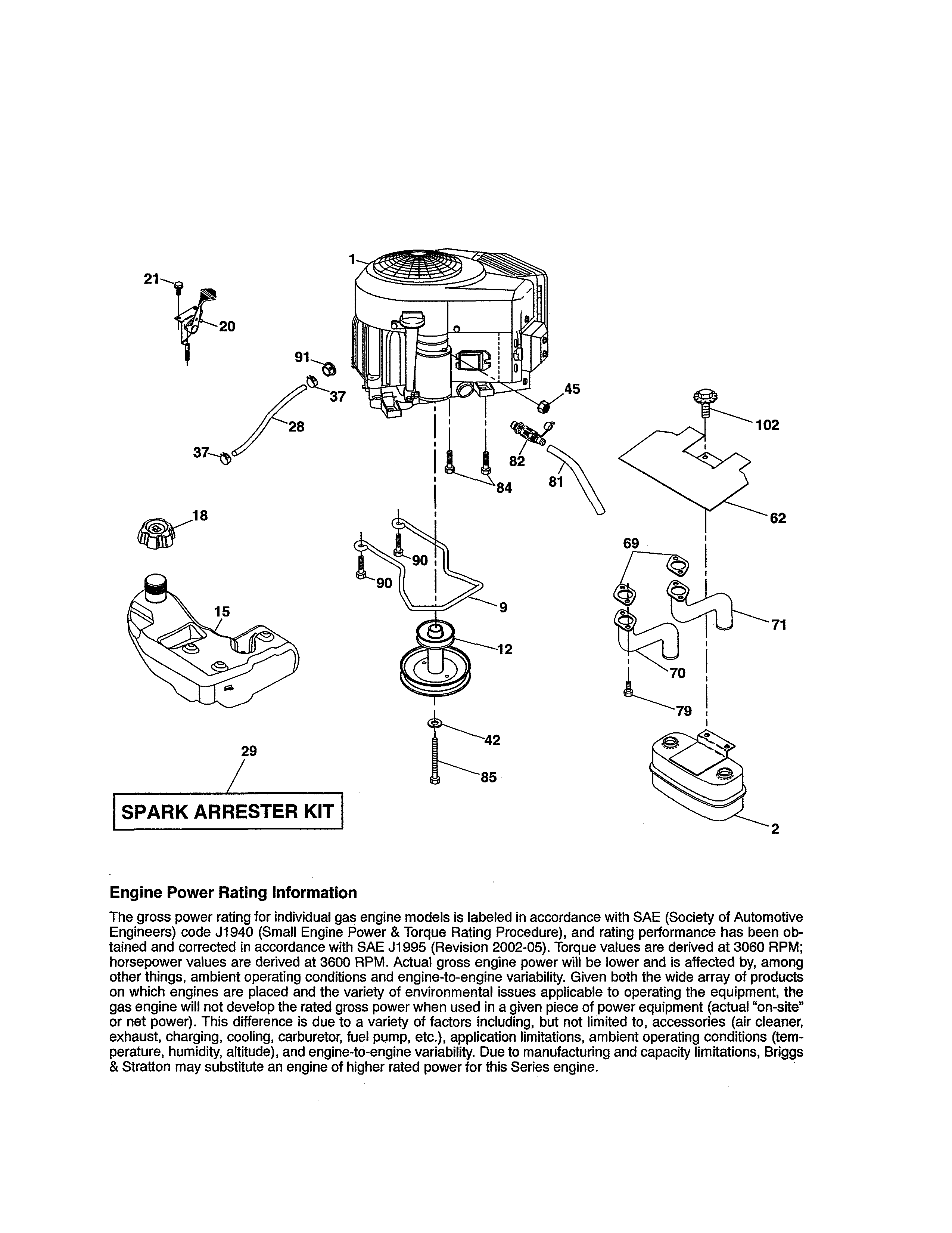 Craftsman 917273900 engine diagram
