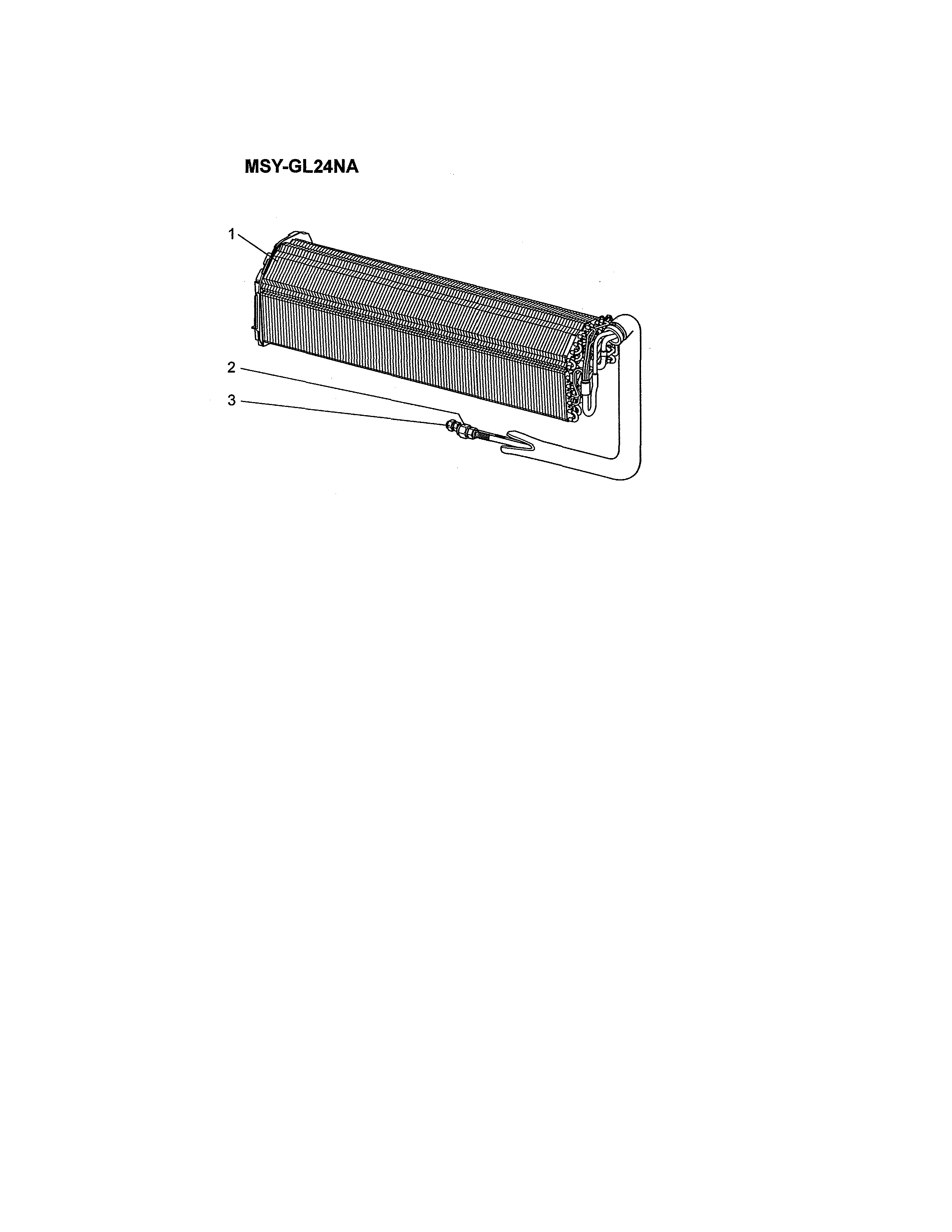 Mitsubishi MSY-GL15NA-U1 indoor unit heat exchanger diagram