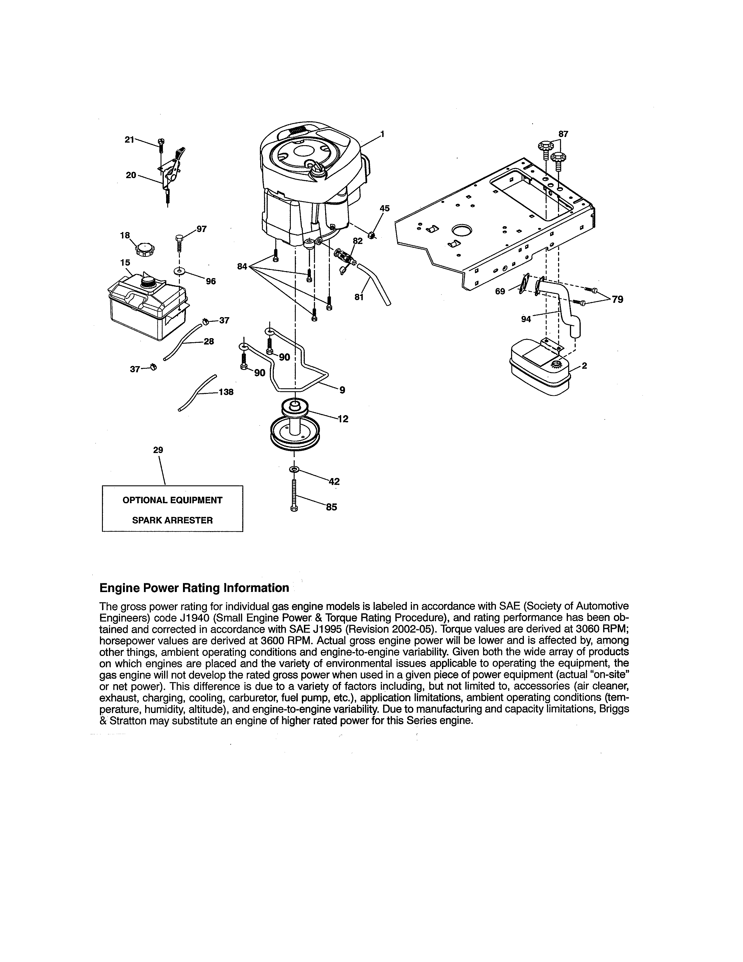 Craftsman 960420217 engine diagram