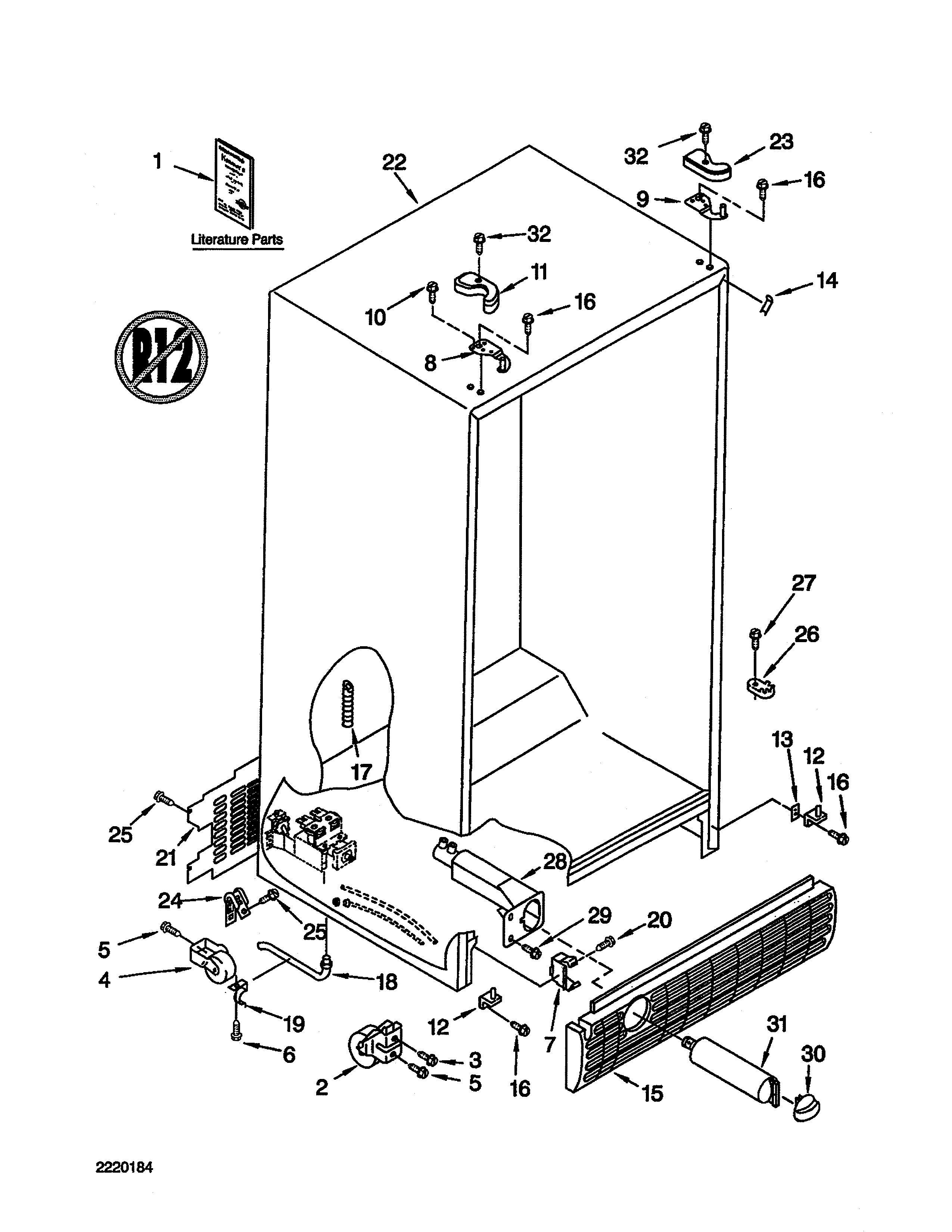Kenmore 10652242102 white-106.52242102/bisque-106.52244102 diagram