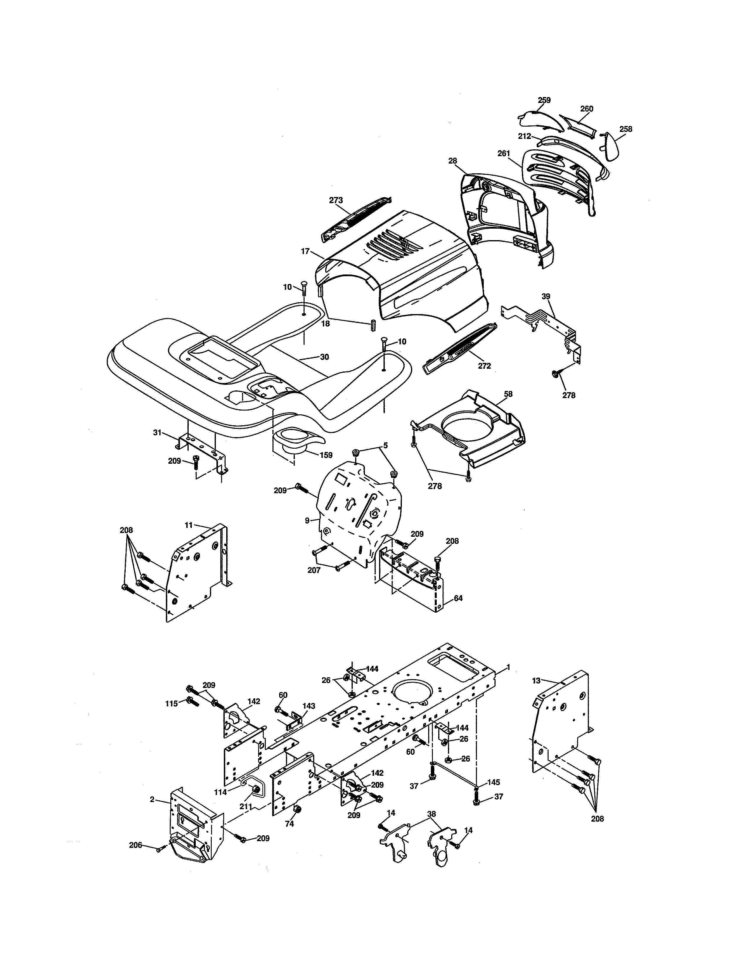 Craftsman 917276817 chassis & enclosures diagram