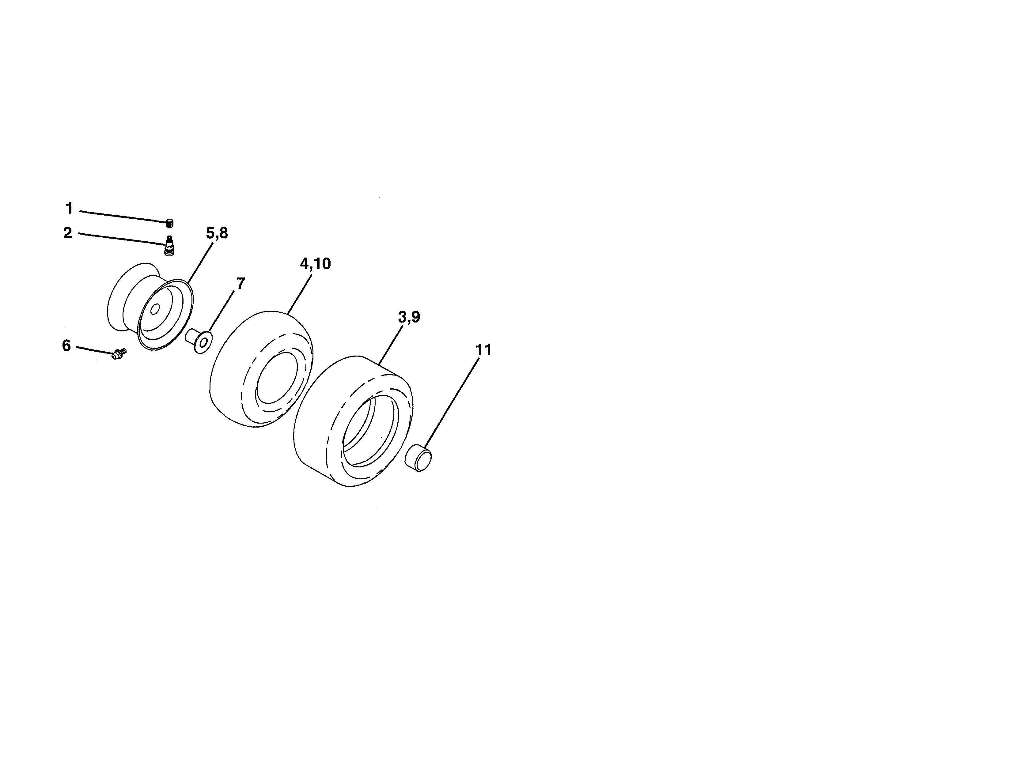 Craftsman 917276817 wheels & tires diagram