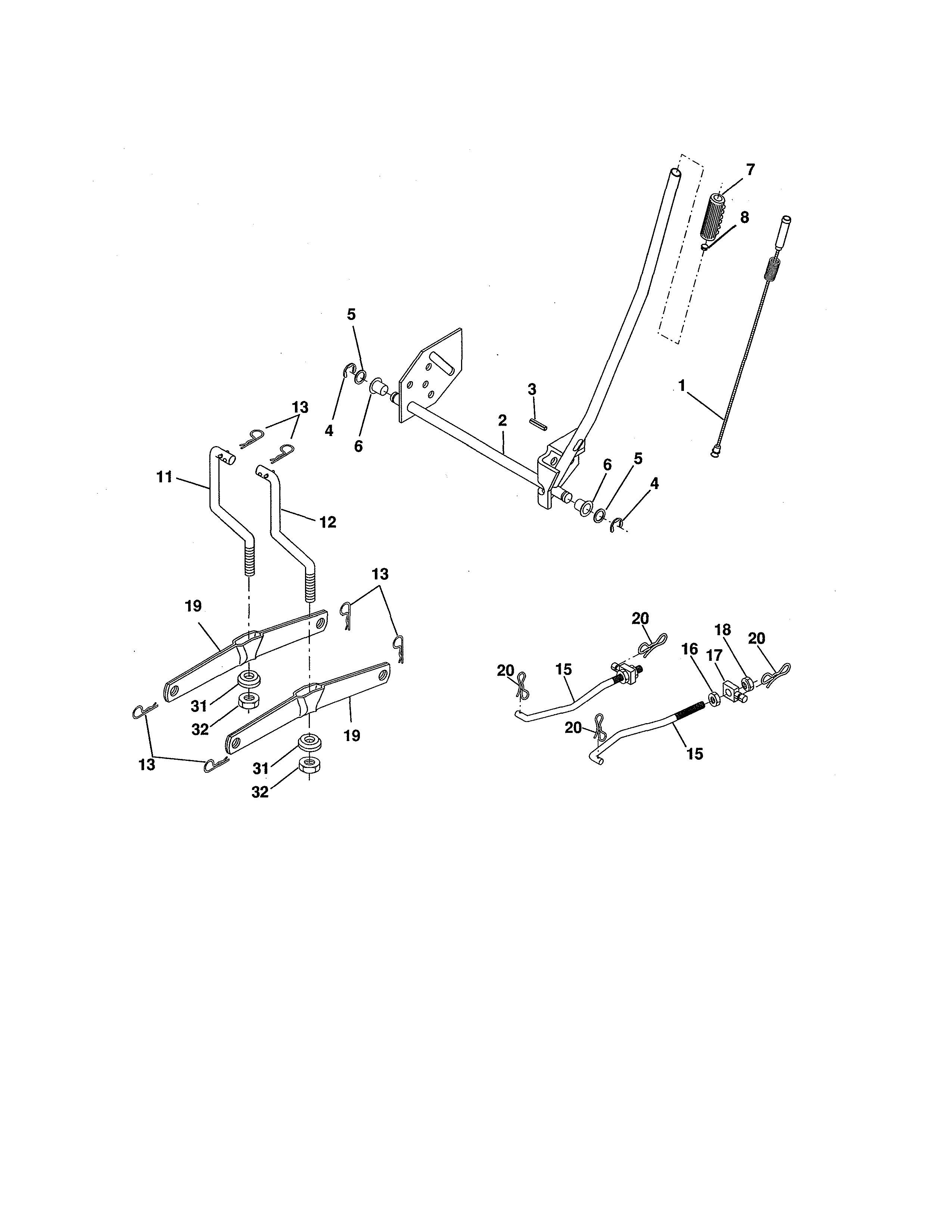 Craftsman 917276817 lift assembly diagram