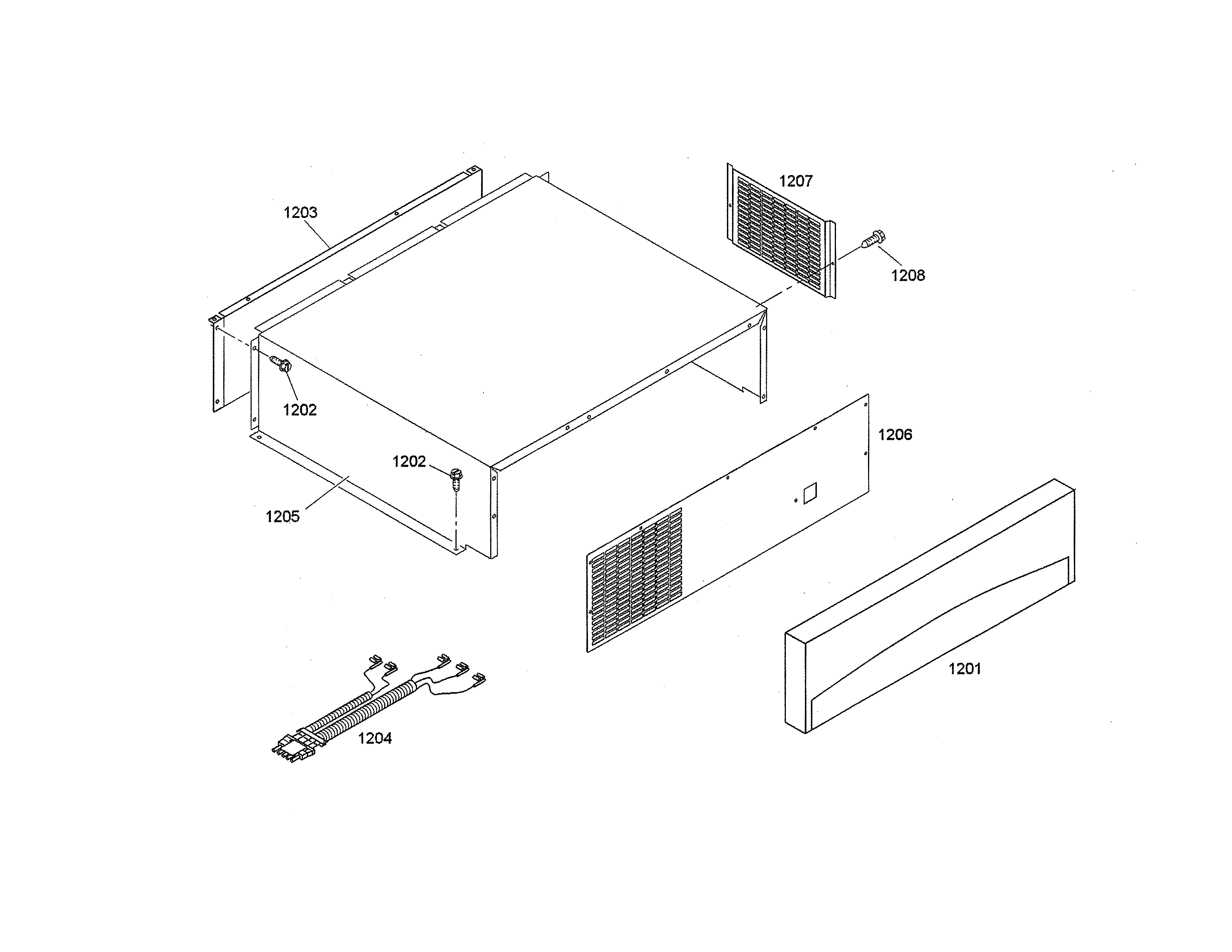 Thermador KBUIT4855E/03 unit cover/wire assembly diagram