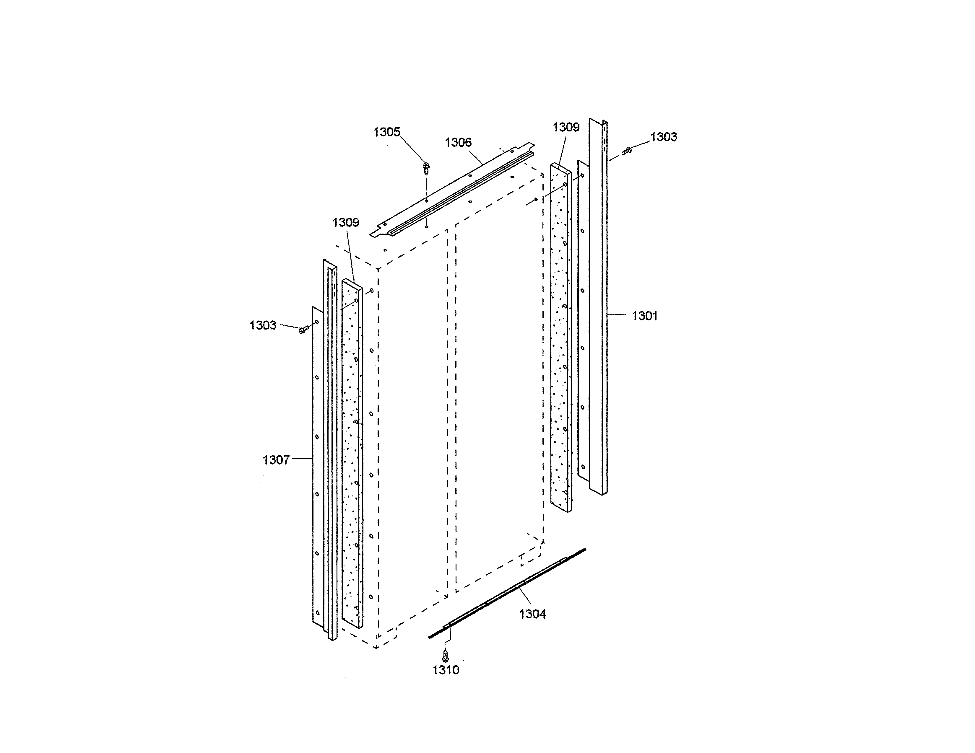 Thermador KBUIT4855E/03 cabinet trim diagram