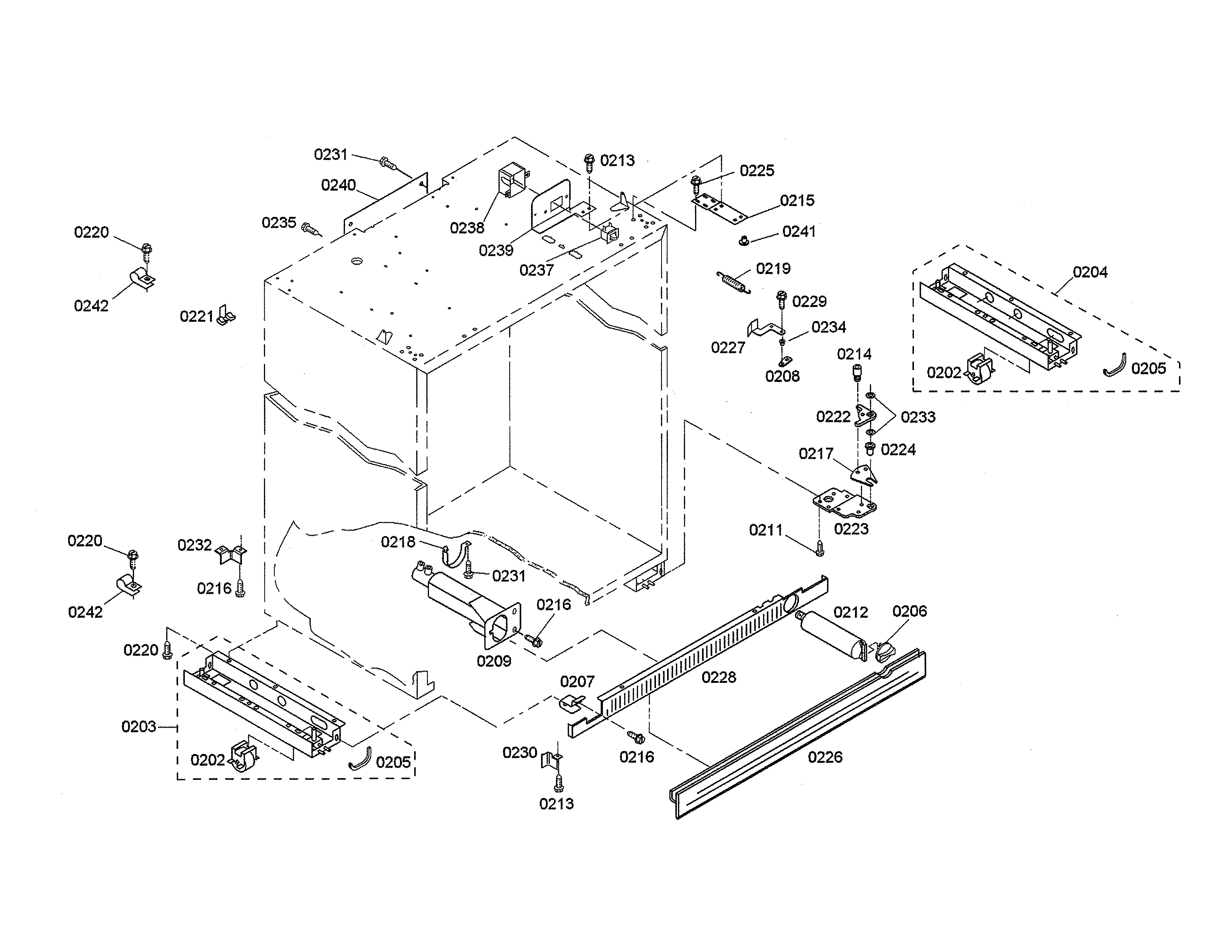 Thermador KBUIT4855E/04 water filter housing/rollers diagram