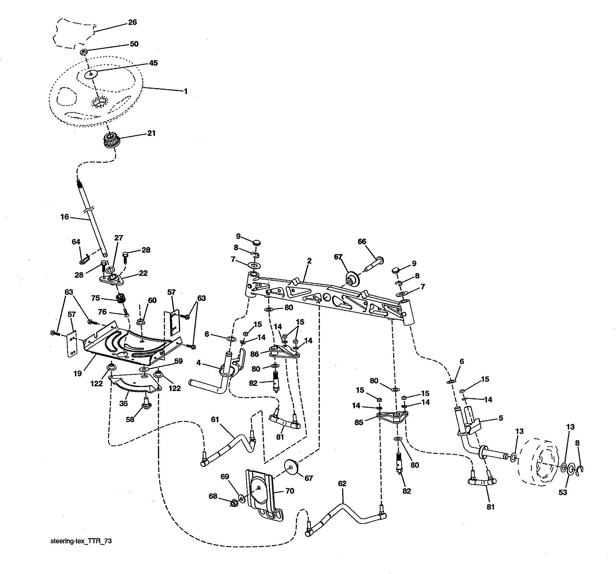 Craftsman 960420218 steering diagram