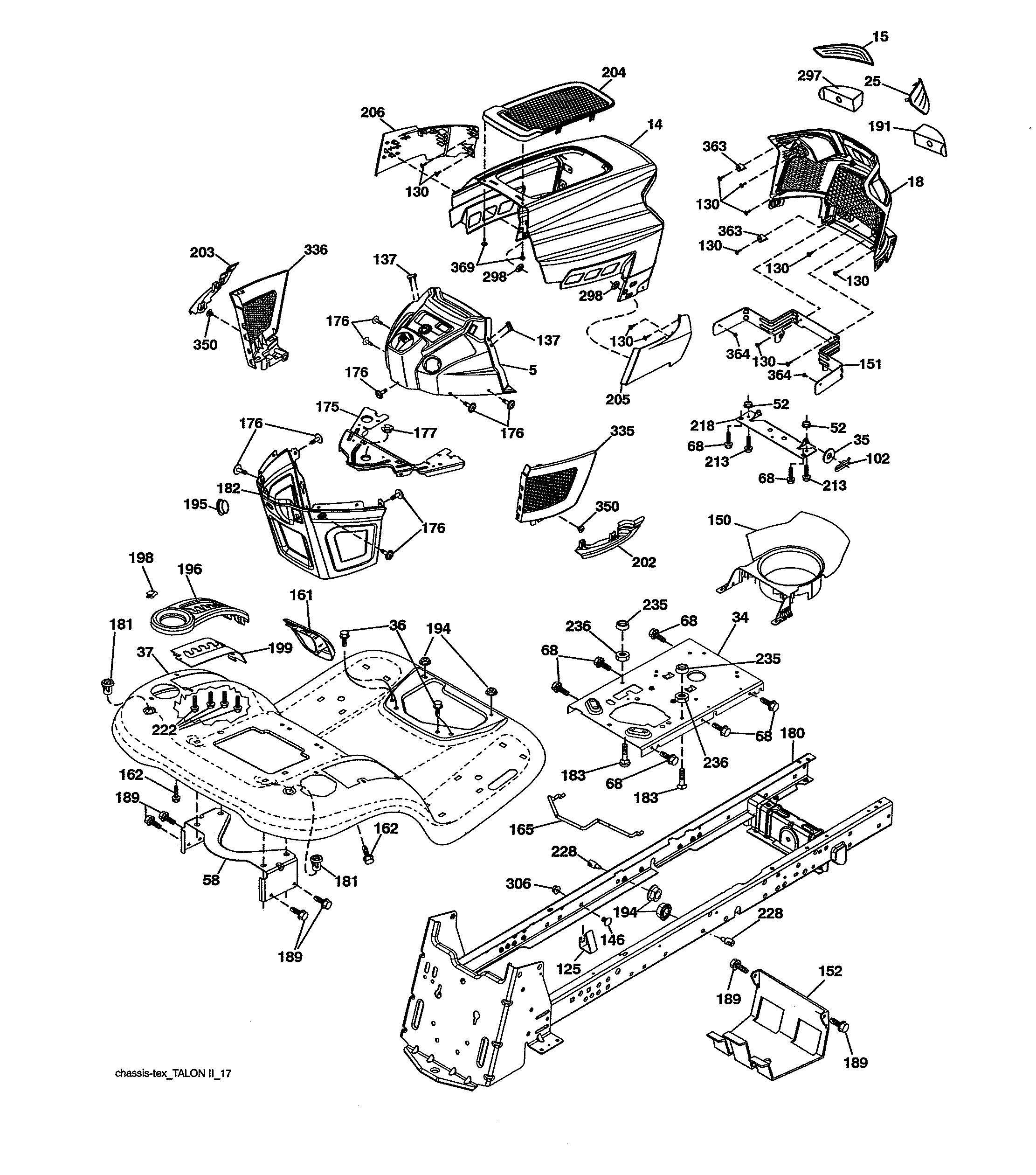 Craftsman 960420221 chassis assembly diagram