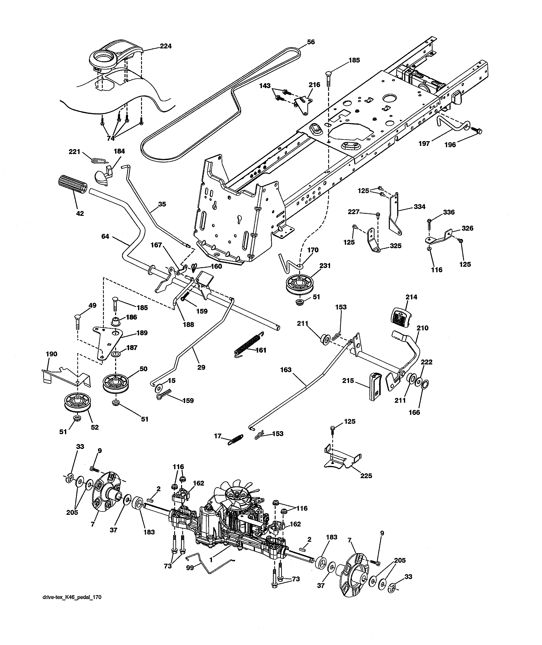 Craftsman 960420221 ground drive diagram