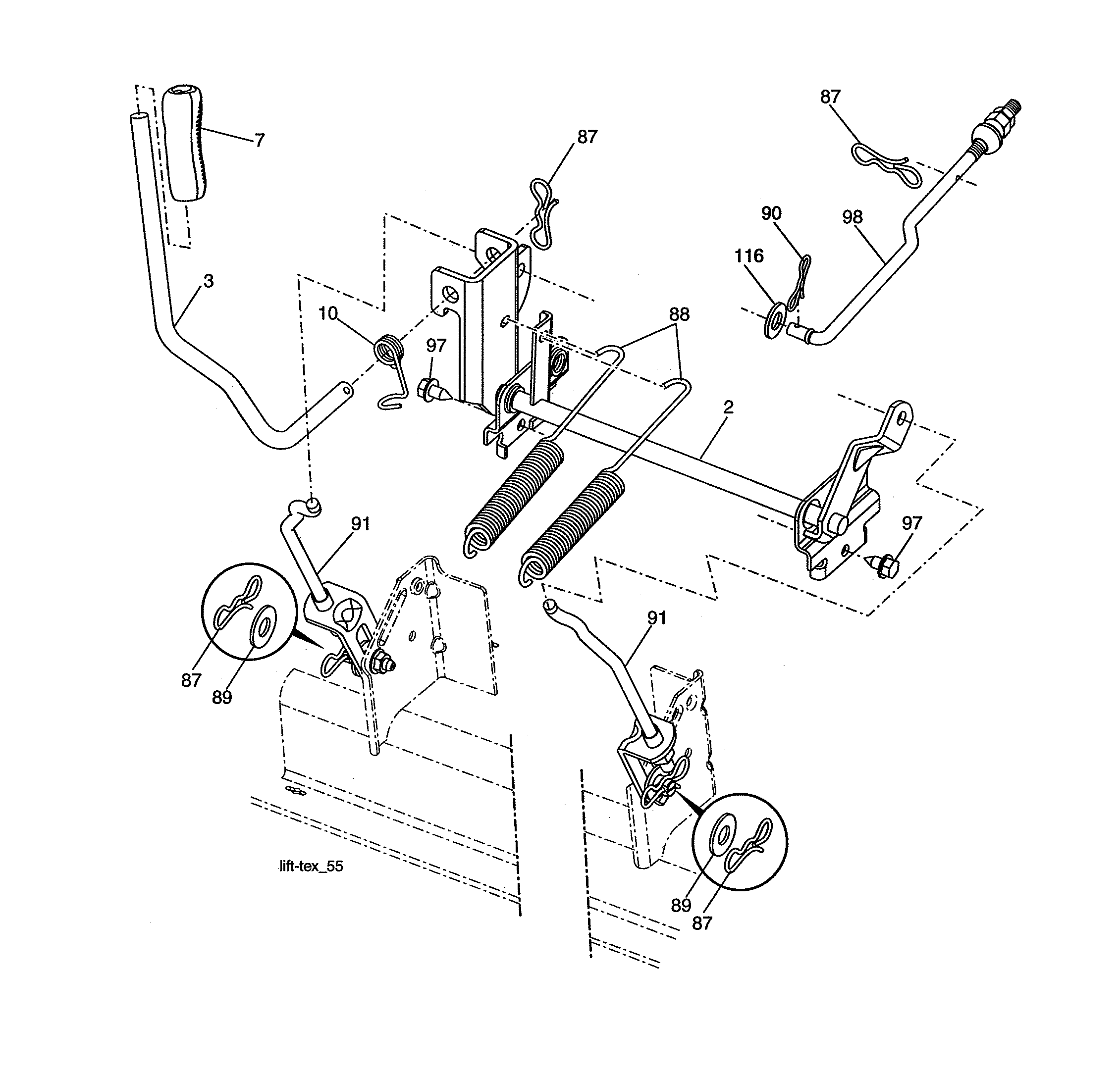 Craftsman 960420221 lift assembly diagram