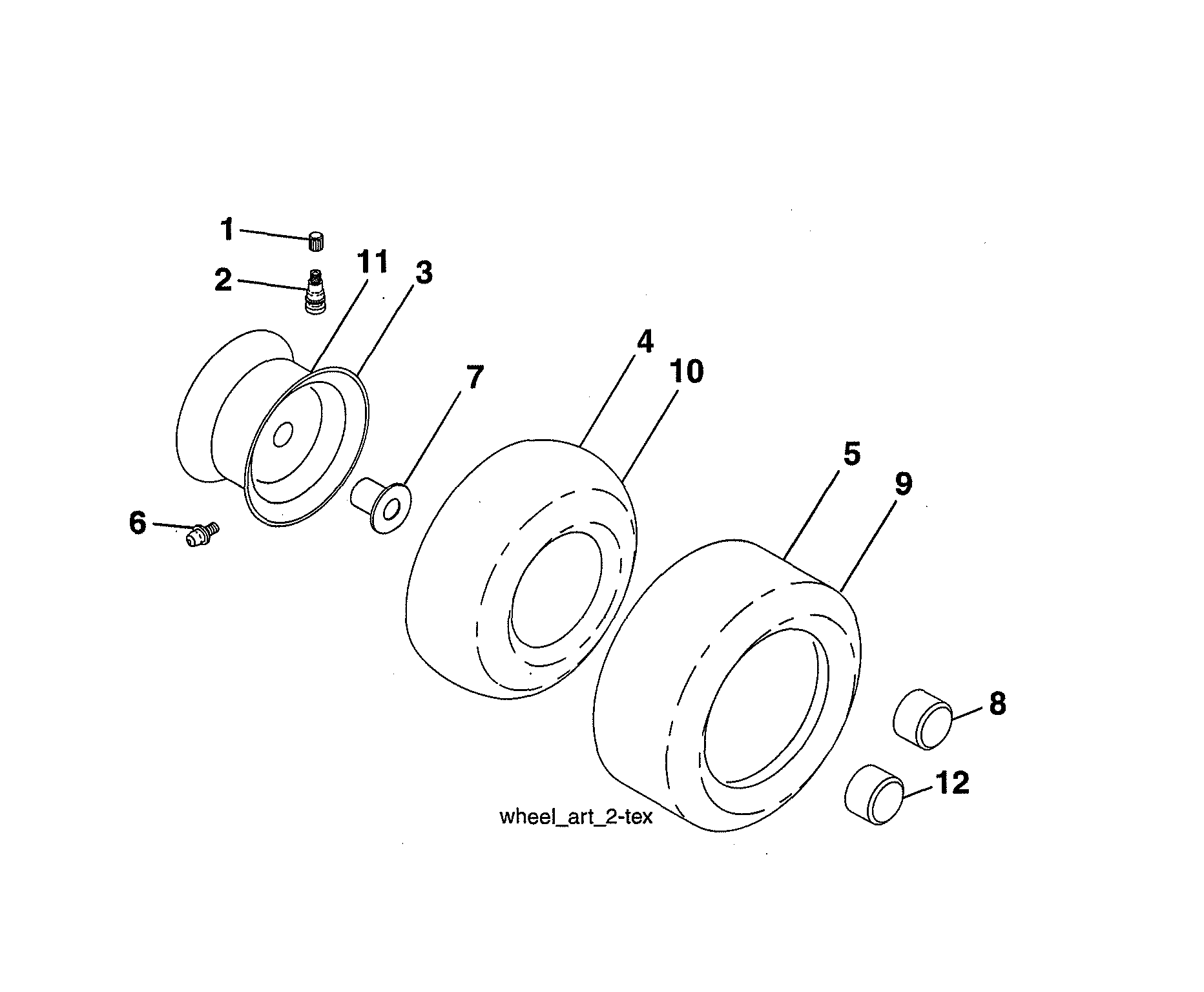 Craftsman 960420221 wheels & tires diagram