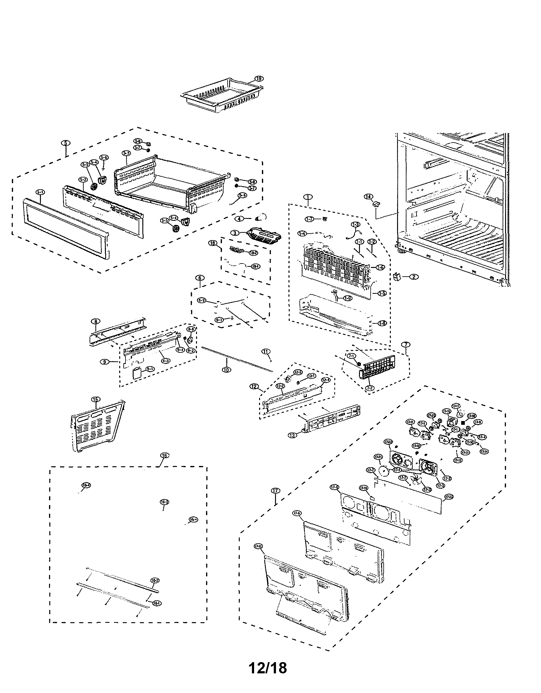 Samsung RF26VADBP/XAA-00 freezer diagram