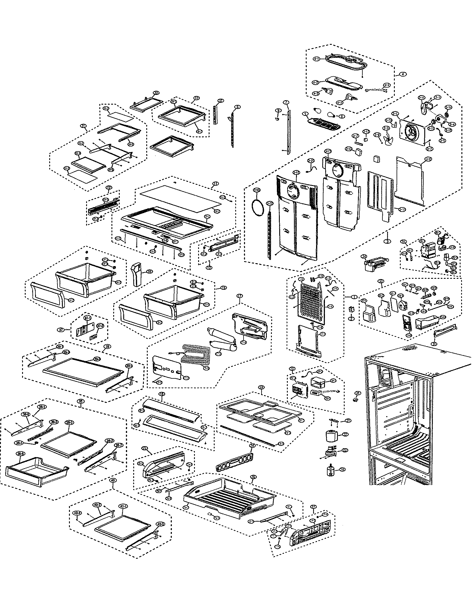 Samsung RF26VADBP/XAA-00 refrigerator diagram