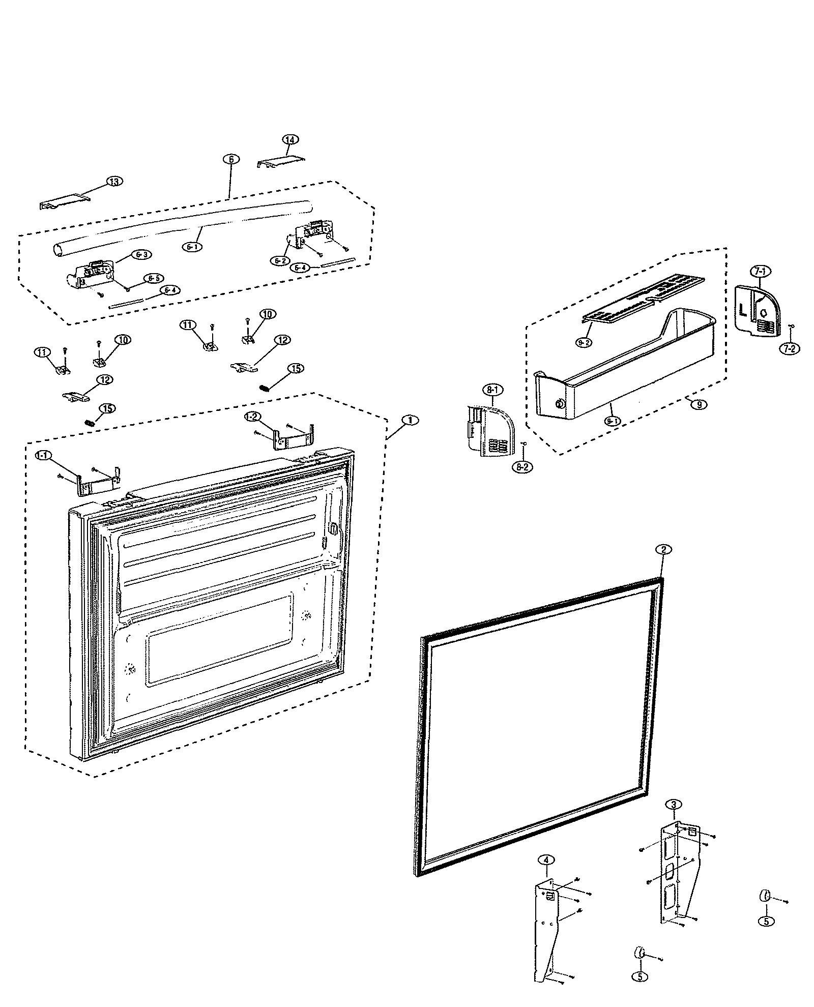 Samsung RF26VADBP/XAA-00 freezer door diagram