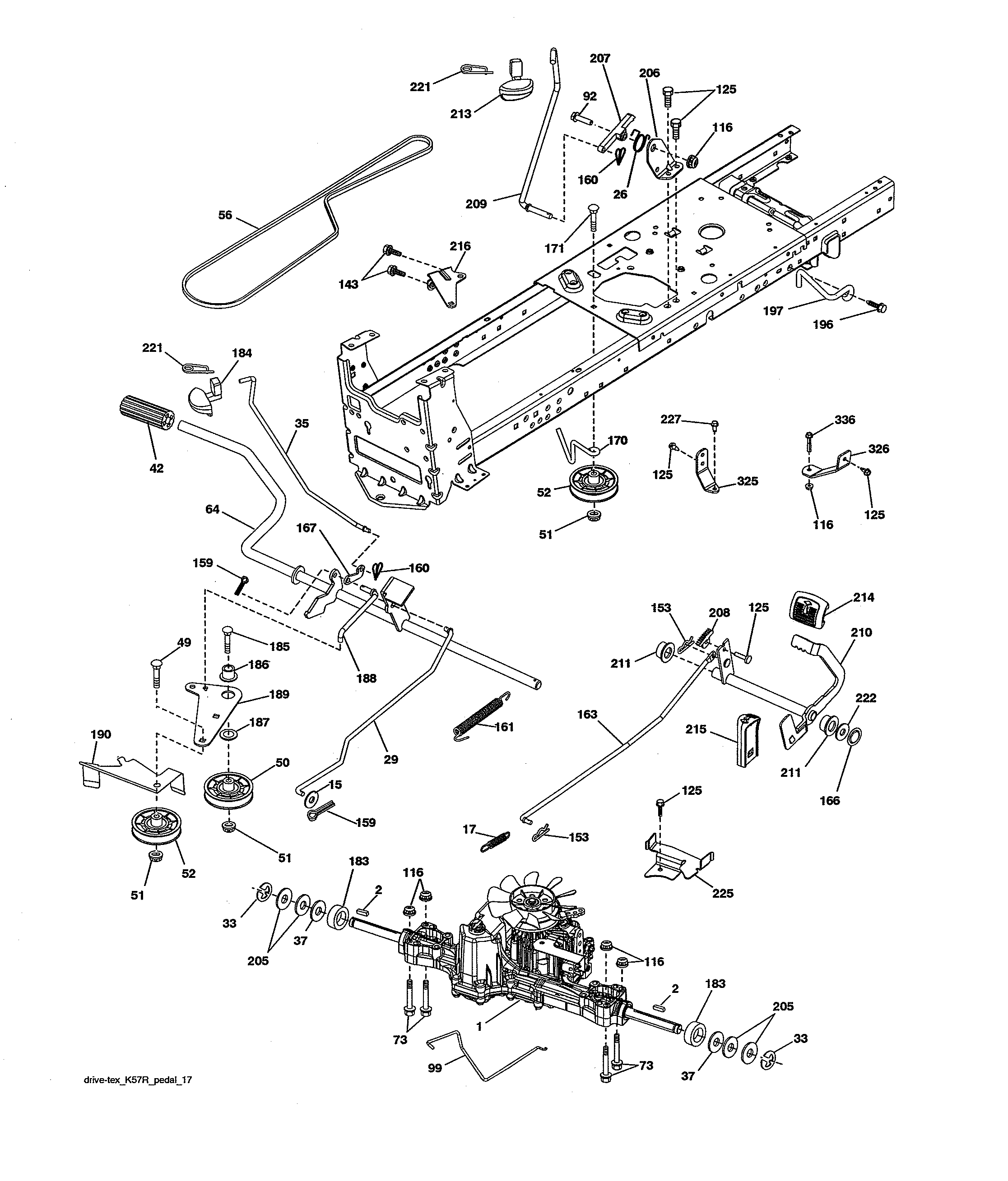 Craftsman 960420222 ground drive diagram