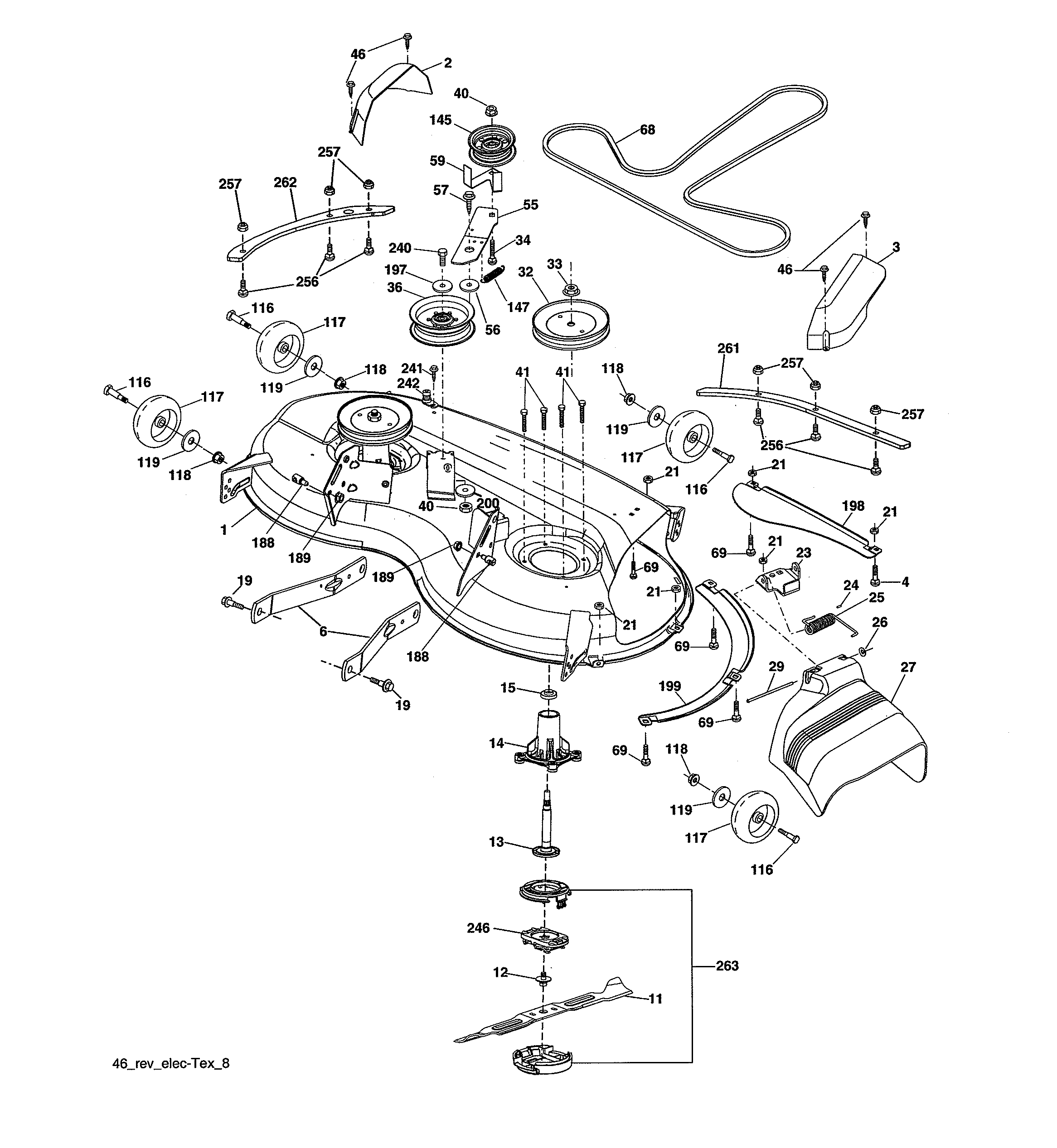 Craftsman 960420222 mower deck diagram