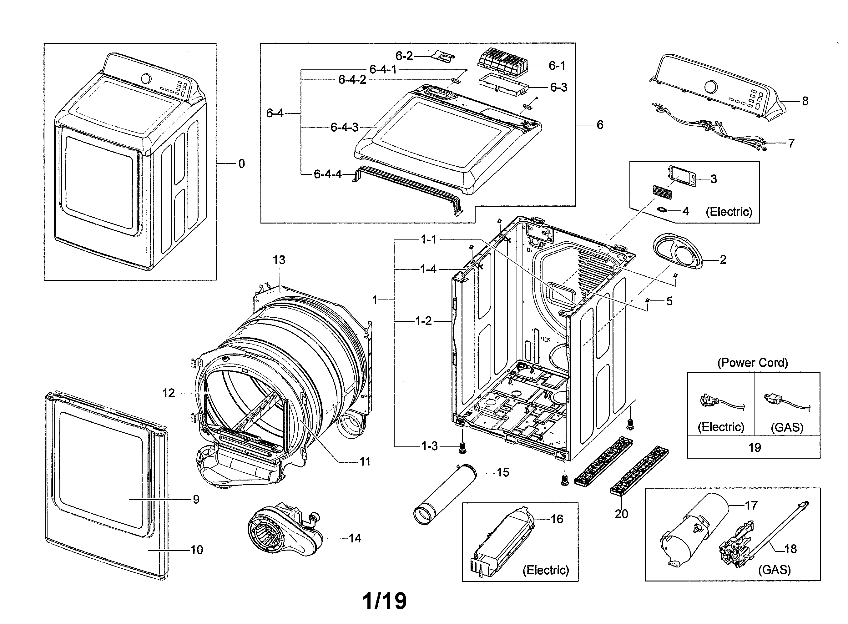 Samsung DVE50M7450W/A3-00 main diagram