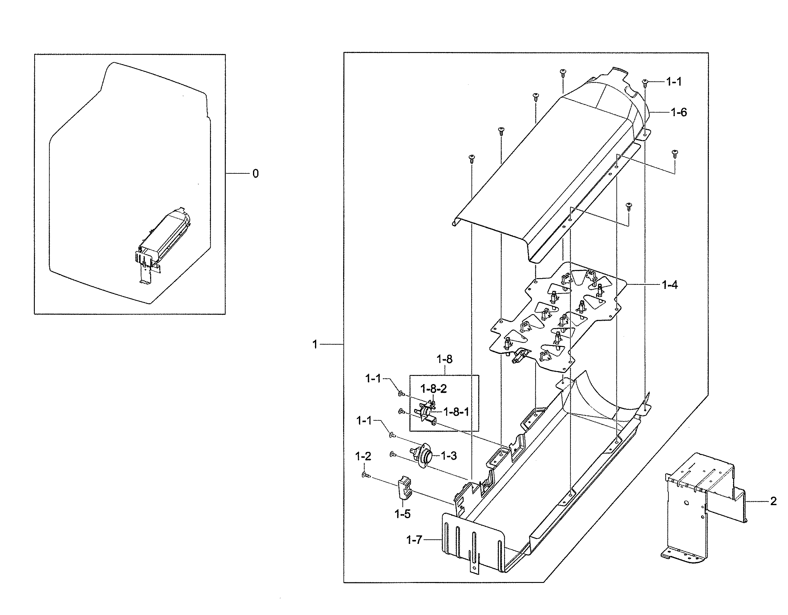 Samsung DVE50M7450W/A3-00 duct heater - electric diagram