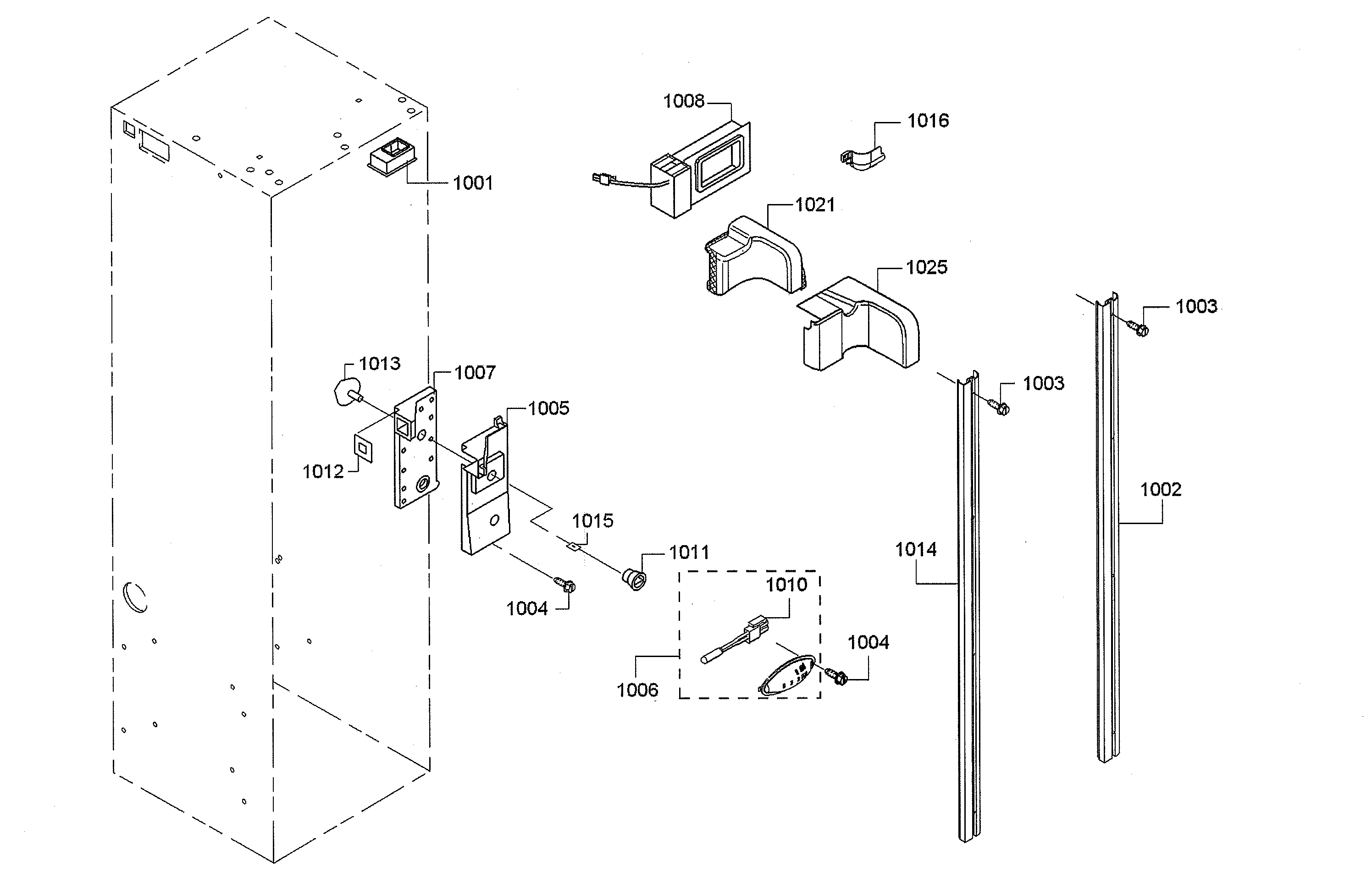 Thermador KBUIT4855E/06 air baffle/air duct cover diagram