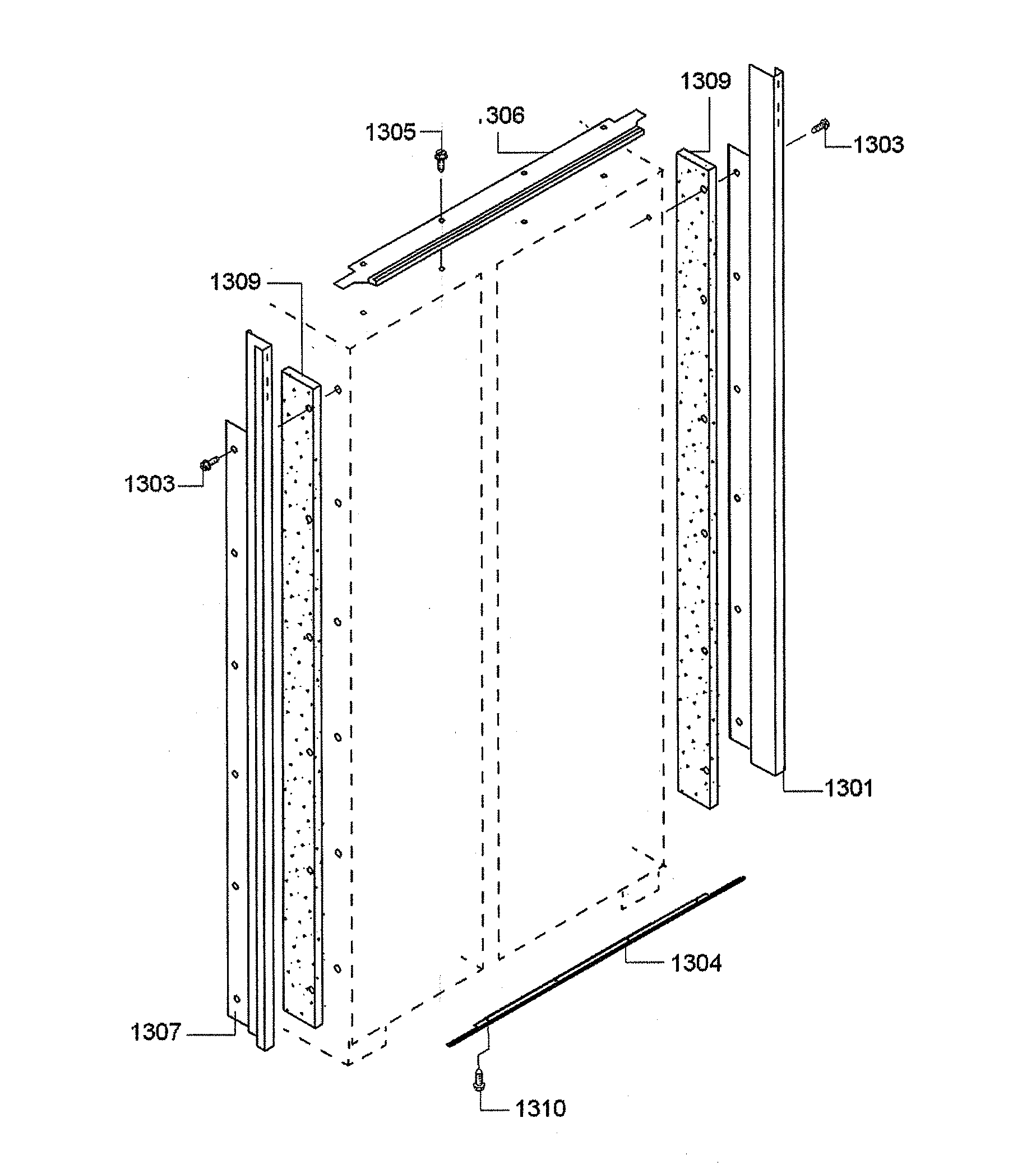 Thermador KBUIT4855E/06 cabinet trim diagram