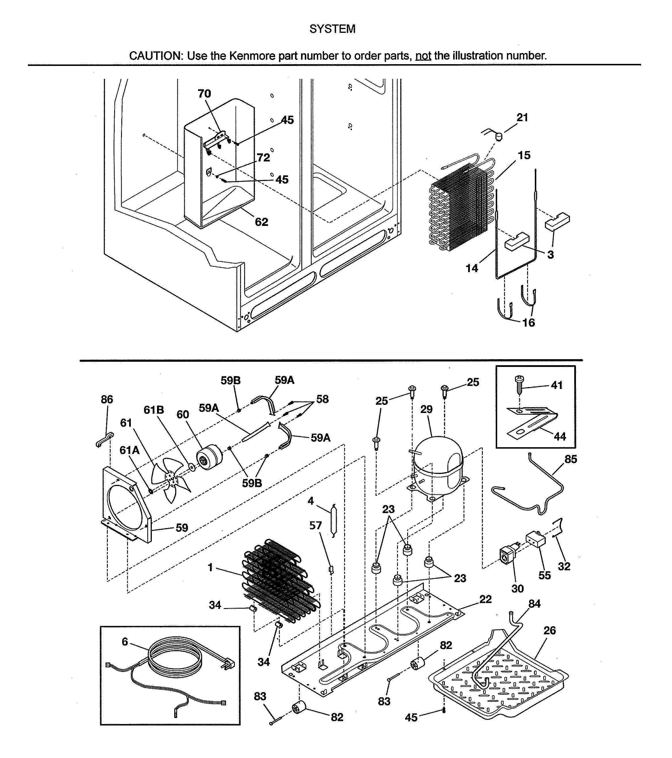 Kenmore 25353679302 system diagram