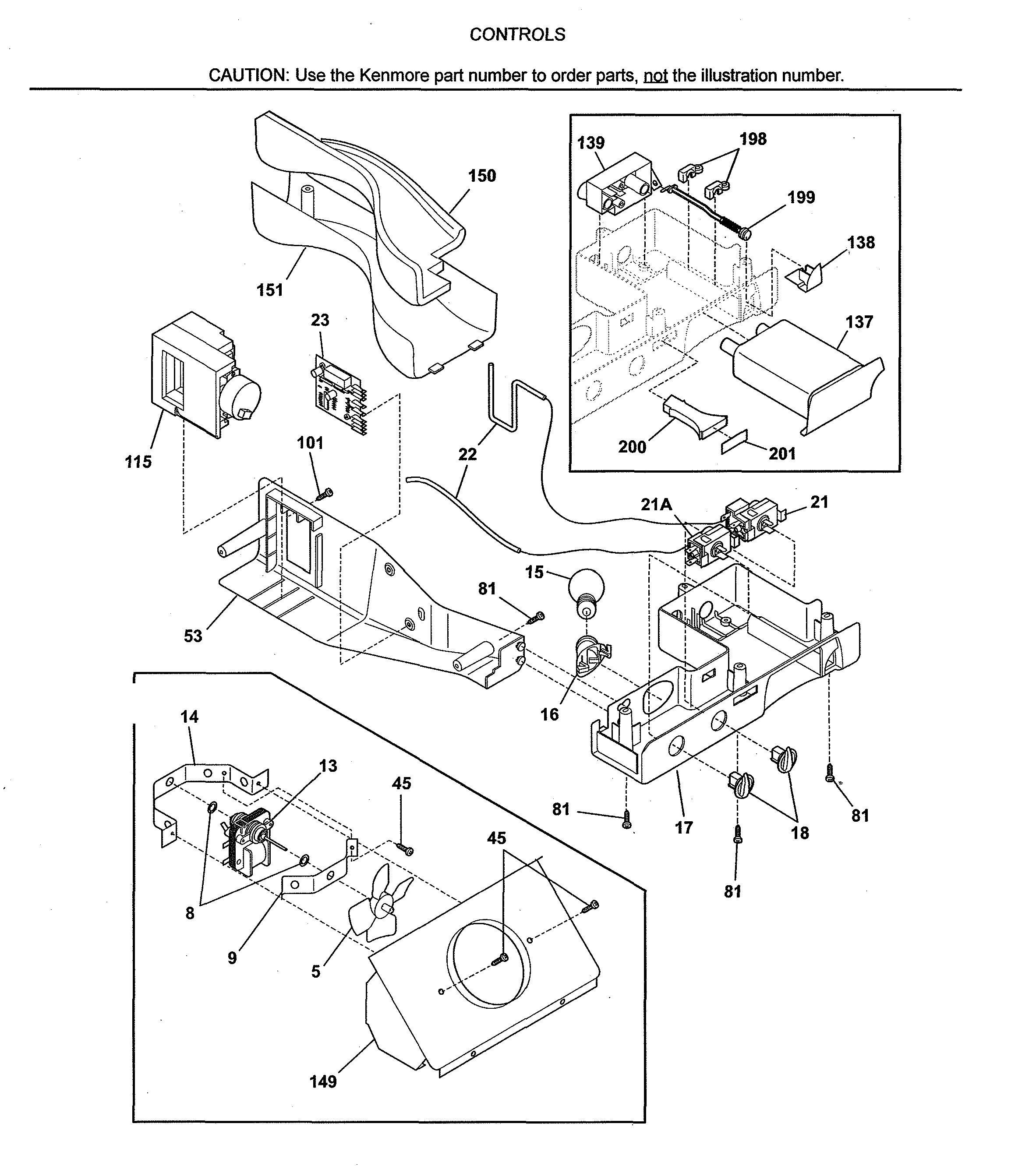 Kenmore 25353679302 controls diagram