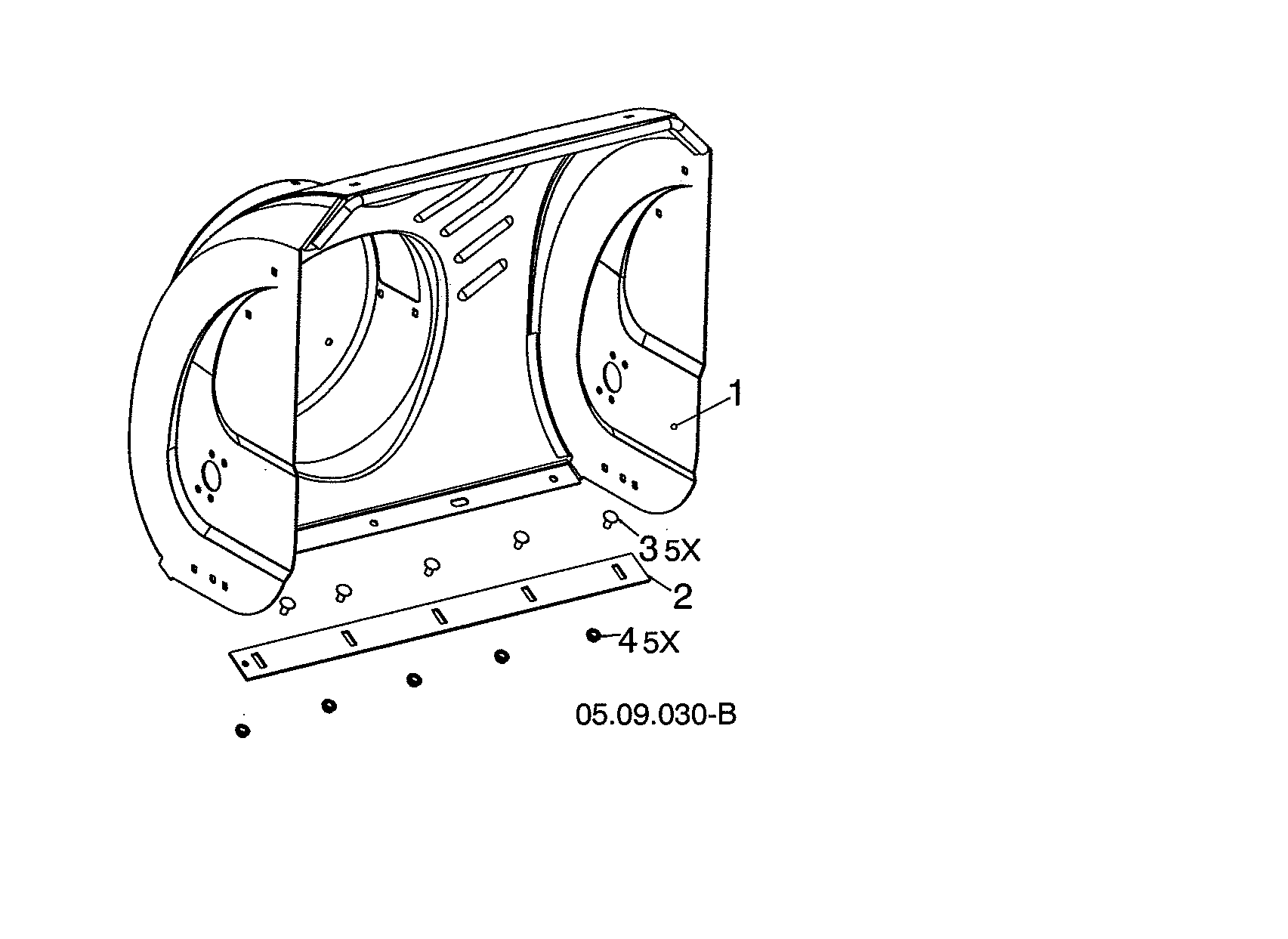 Husqvarna ST224-96193009603 auger housing diagram