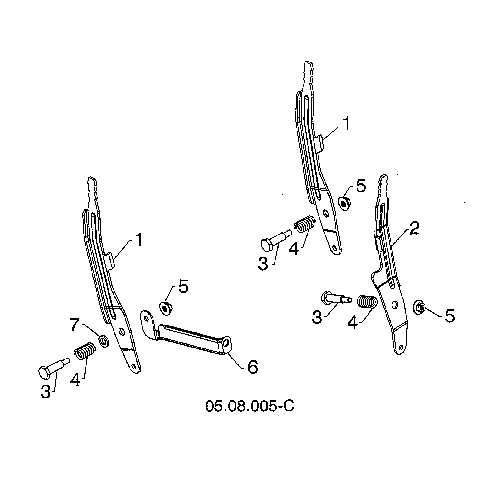 Husqvarna ST224-96193009603 lever control diagram