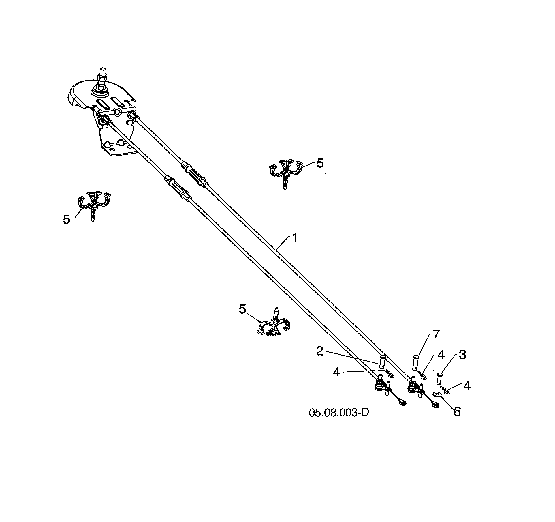Husqvarna ST224-96193009603 cable rotator assembly diagram