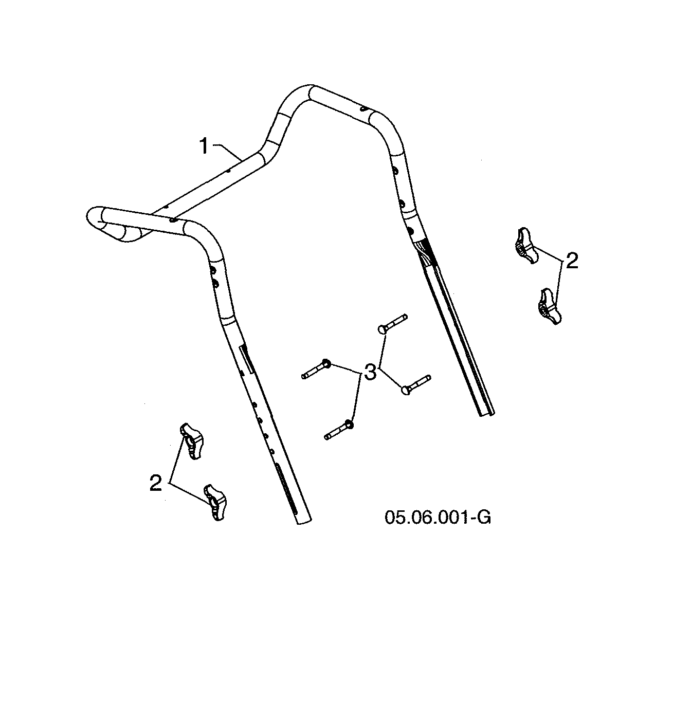 Husqvarna ST224-96193009603 upper handle diagram