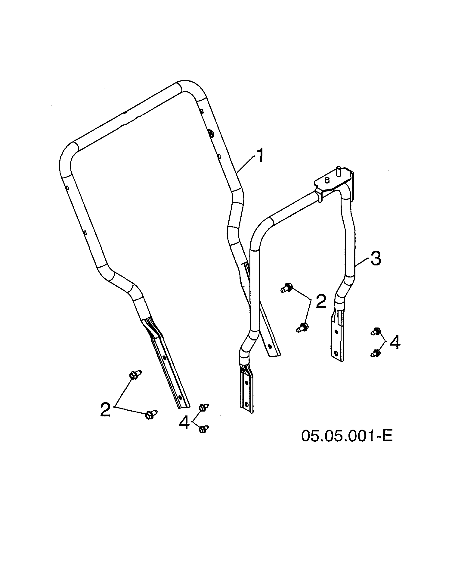 Husqvarna ST224-96193009603 lower handle diagram