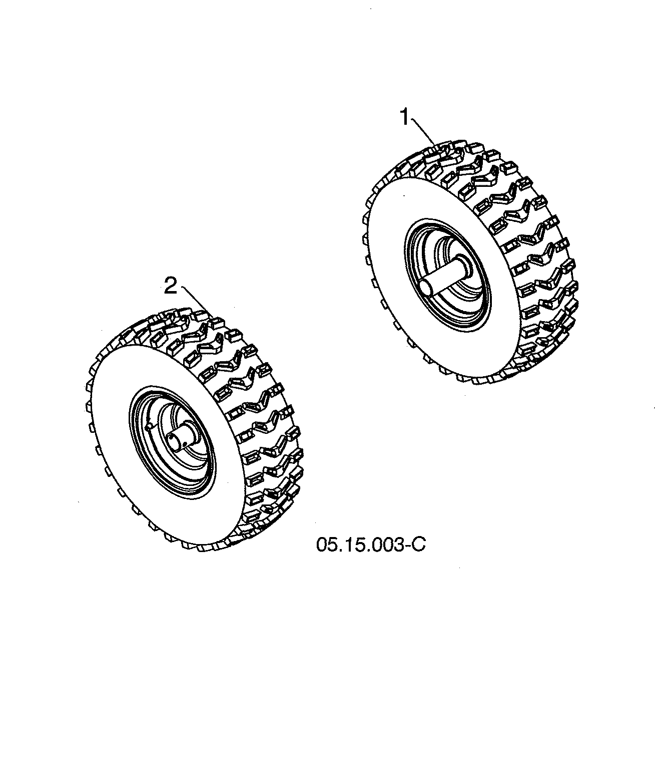 Husqvarna ST224-96193009603 wheels diagram