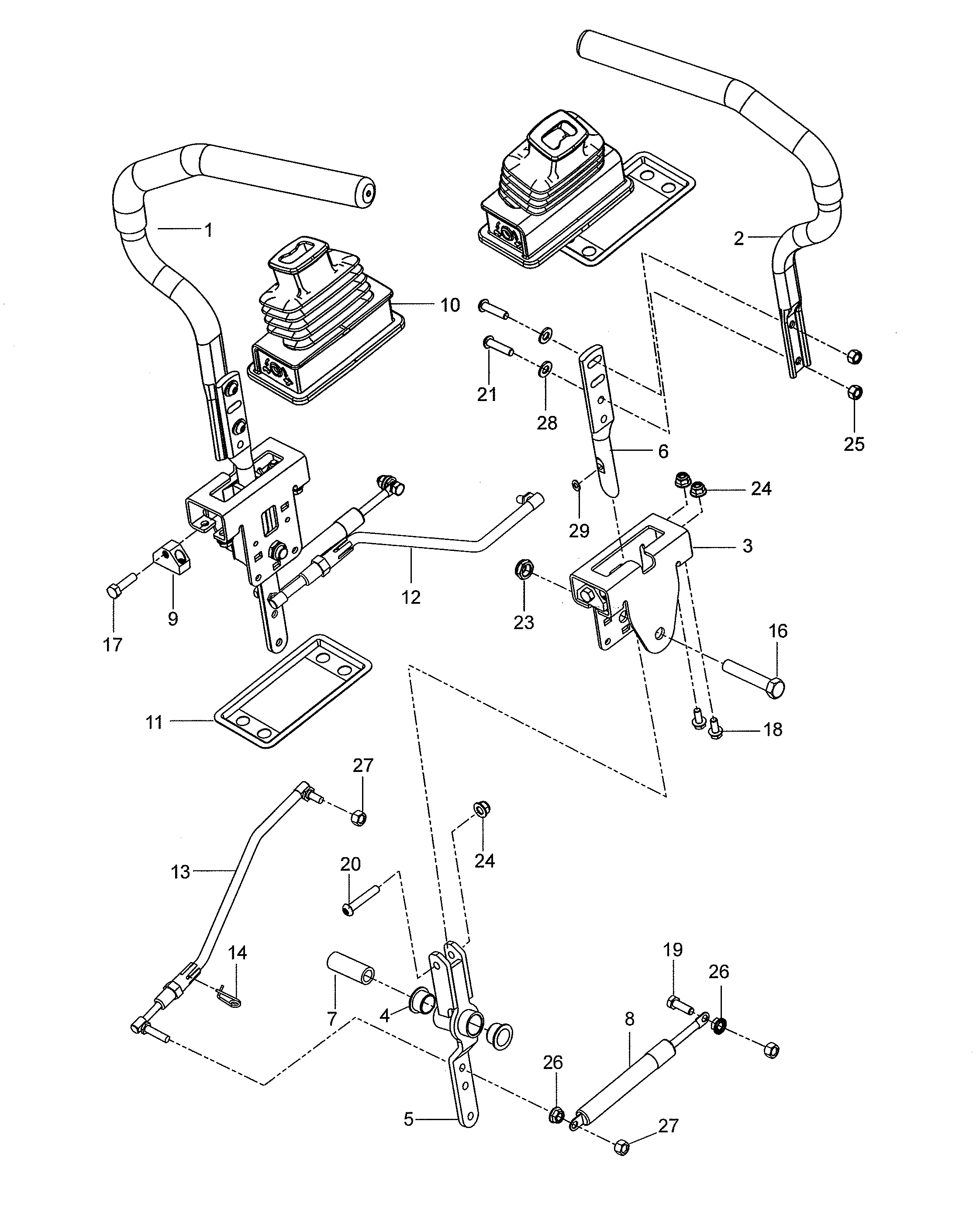 Husqvarna Z142-967924801-00 steering diagram