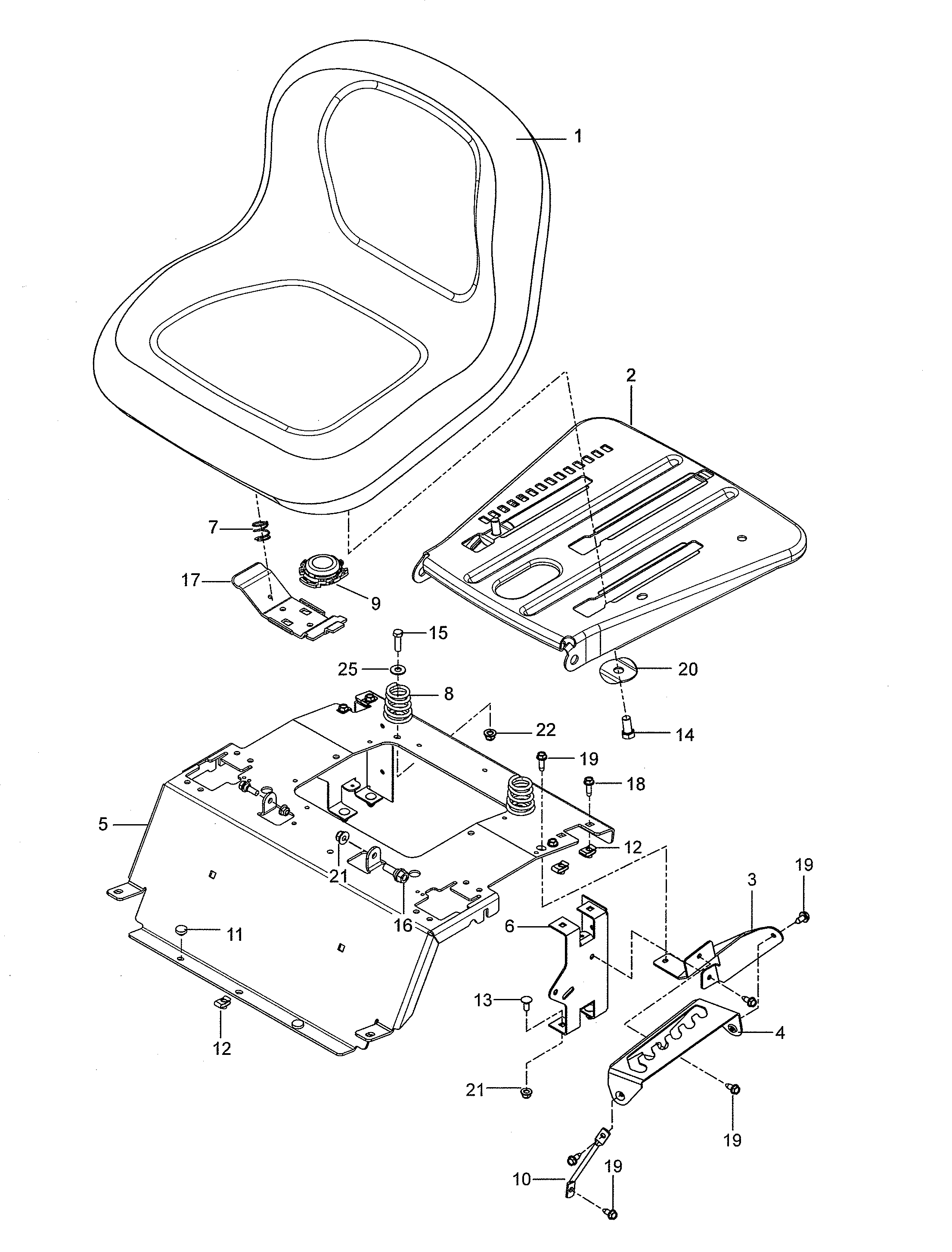 Husqvarna Z142-967924801-00 seat diagram