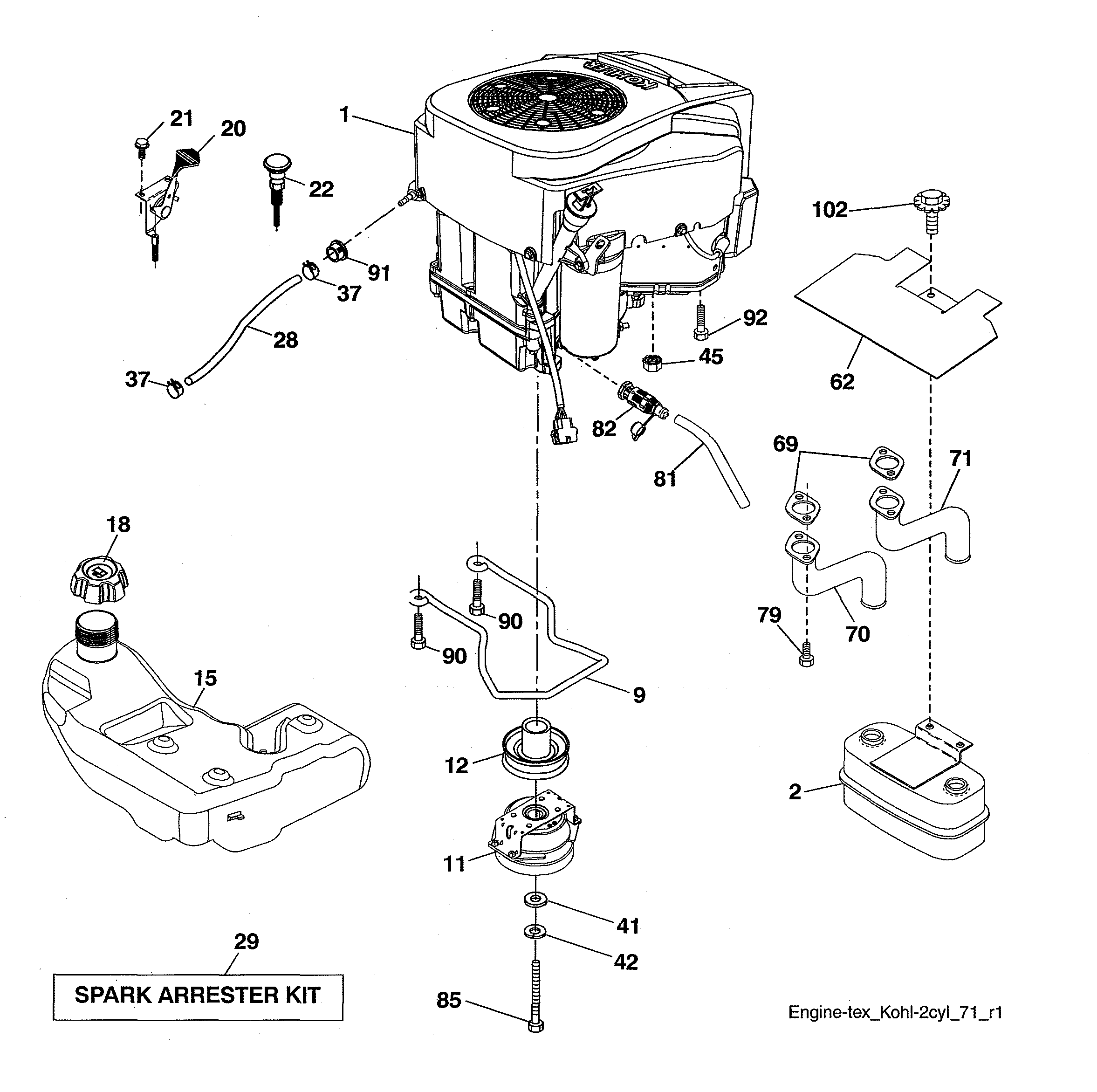Husqvarna 96043026000 engine diagram