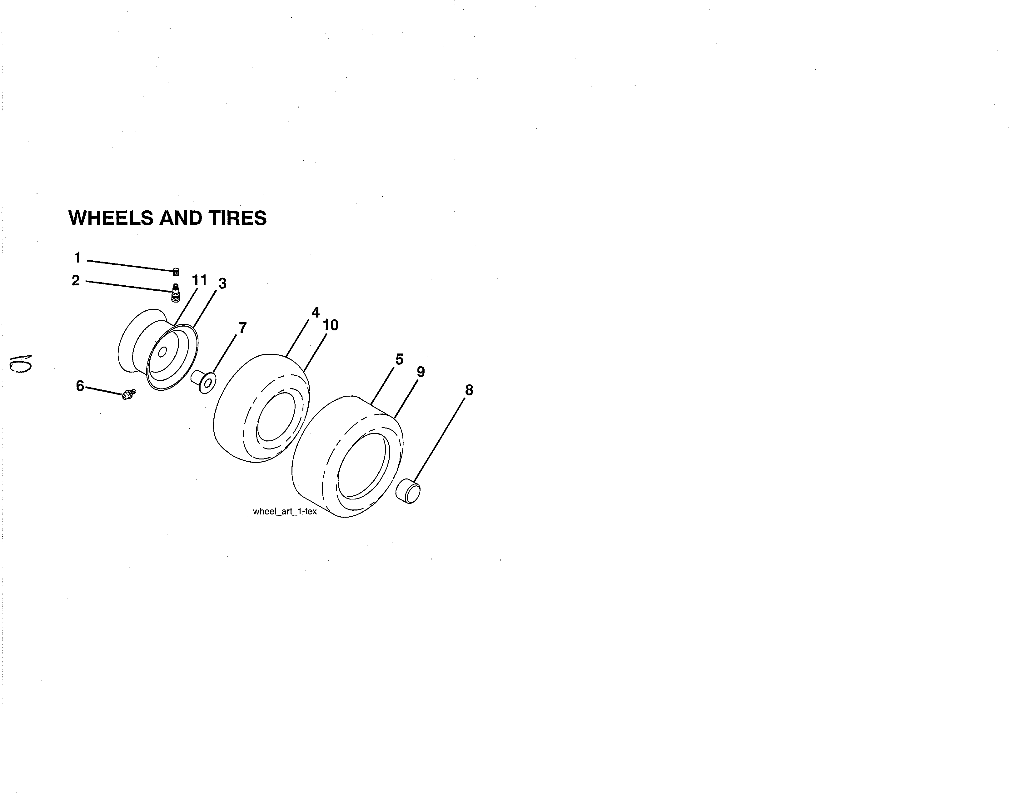 Husqvarna LGT54DXL-96043026100 wheels & tires diagram