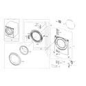 Samsung WF45N5300AF/US-00 front parts diagram