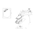 Samsung WF45N5300AF/US-00 drawer housing diagram
