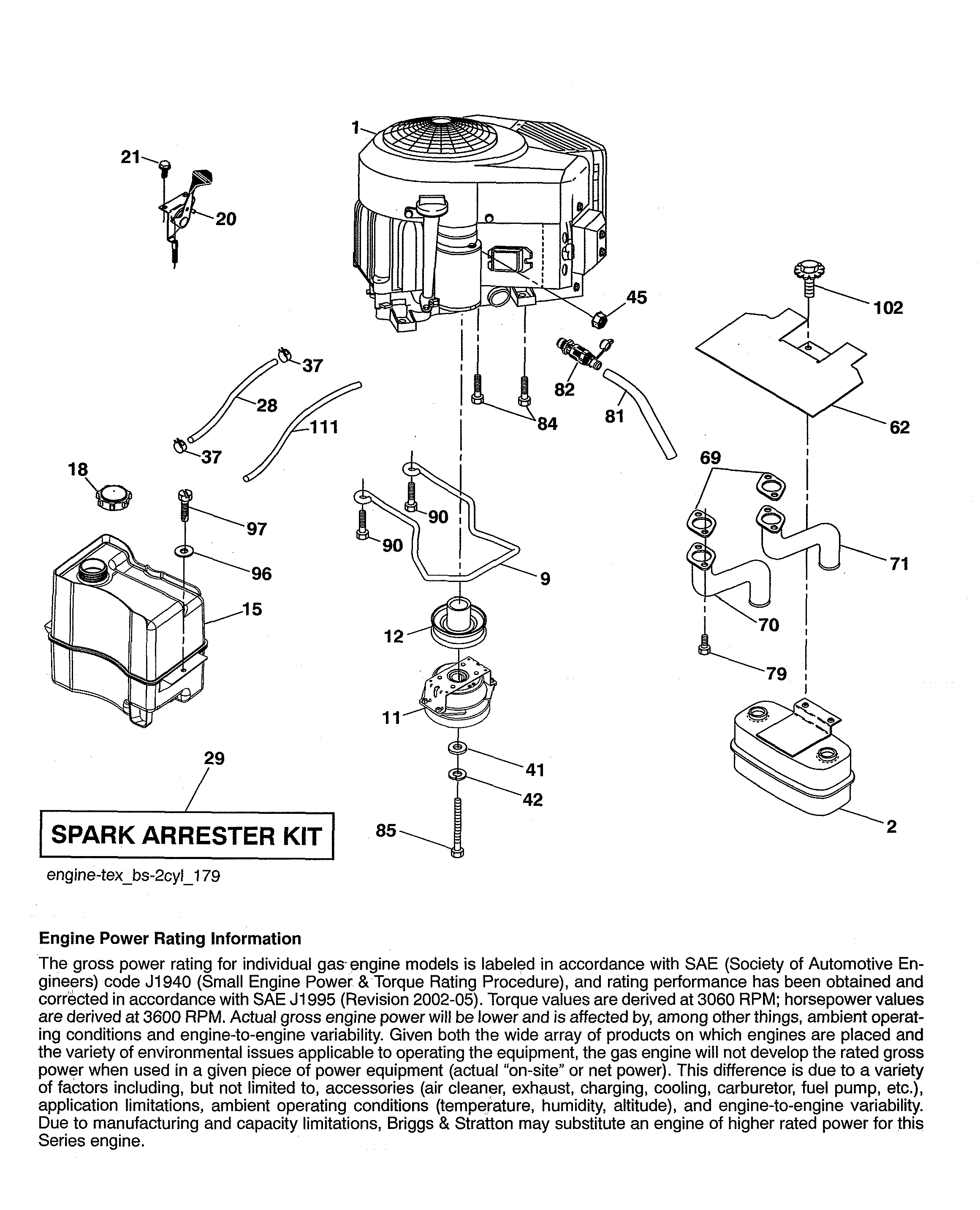 Husqvarna YTH24V54-96043025900 engine diagram