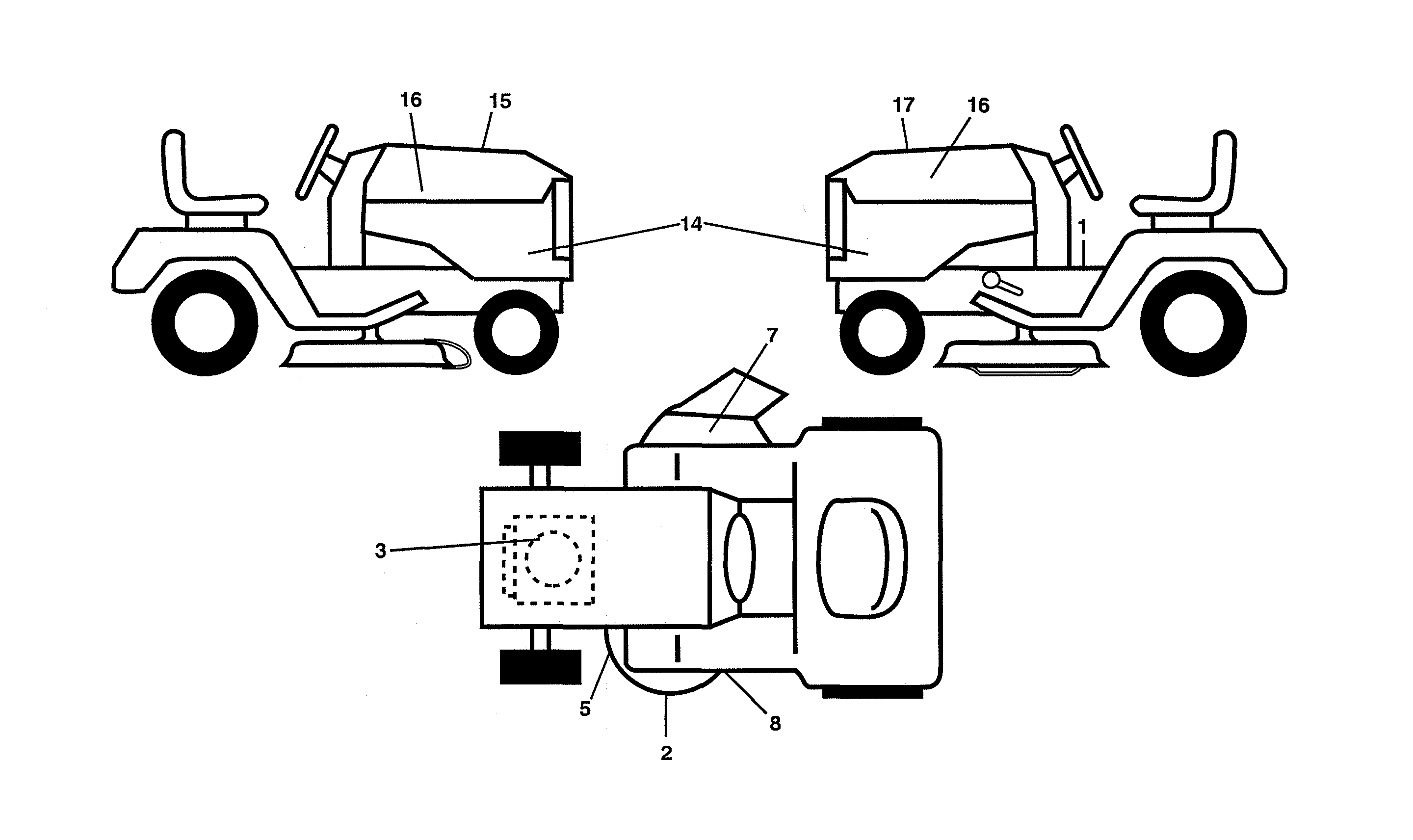 Husqvarna YTH24V54-96043025900 decals diagram