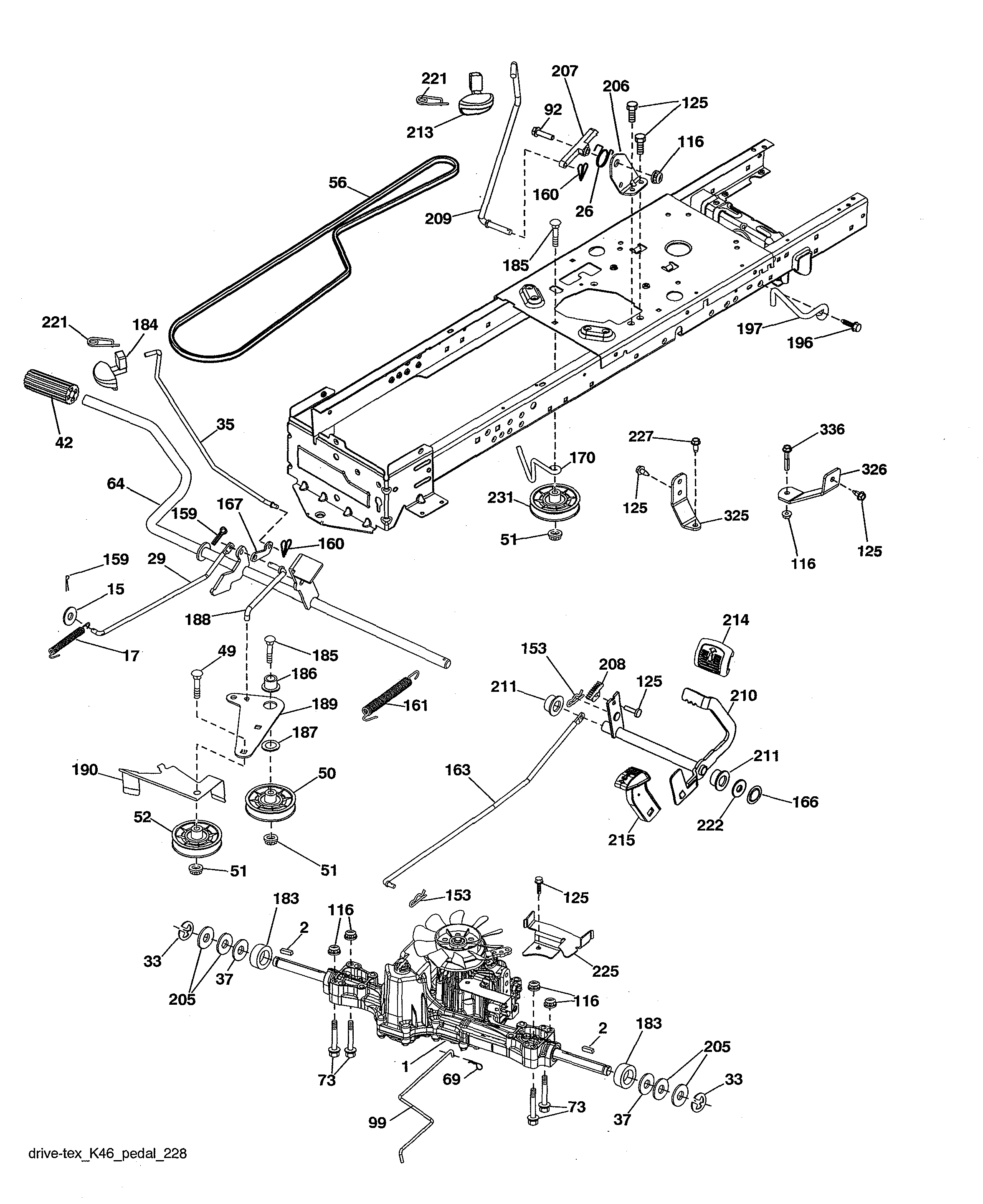 Husqvarna 96043027300 drive diagram